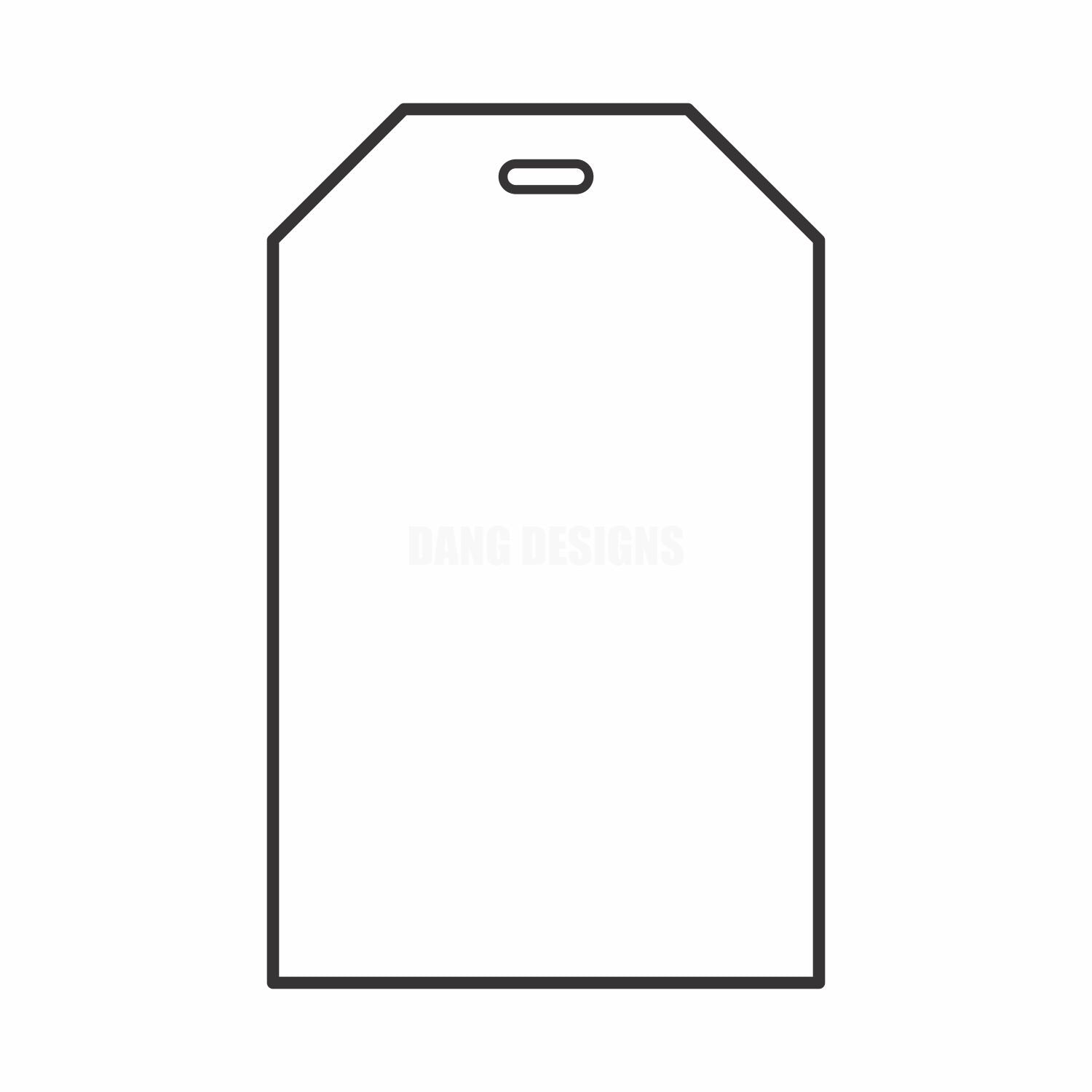 Beveled Tag Acrylic Blank