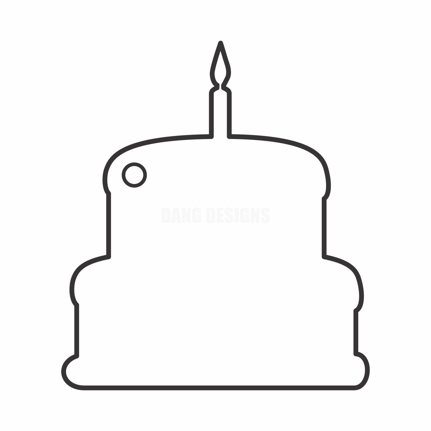 Birthday Cake Acrylic Blank