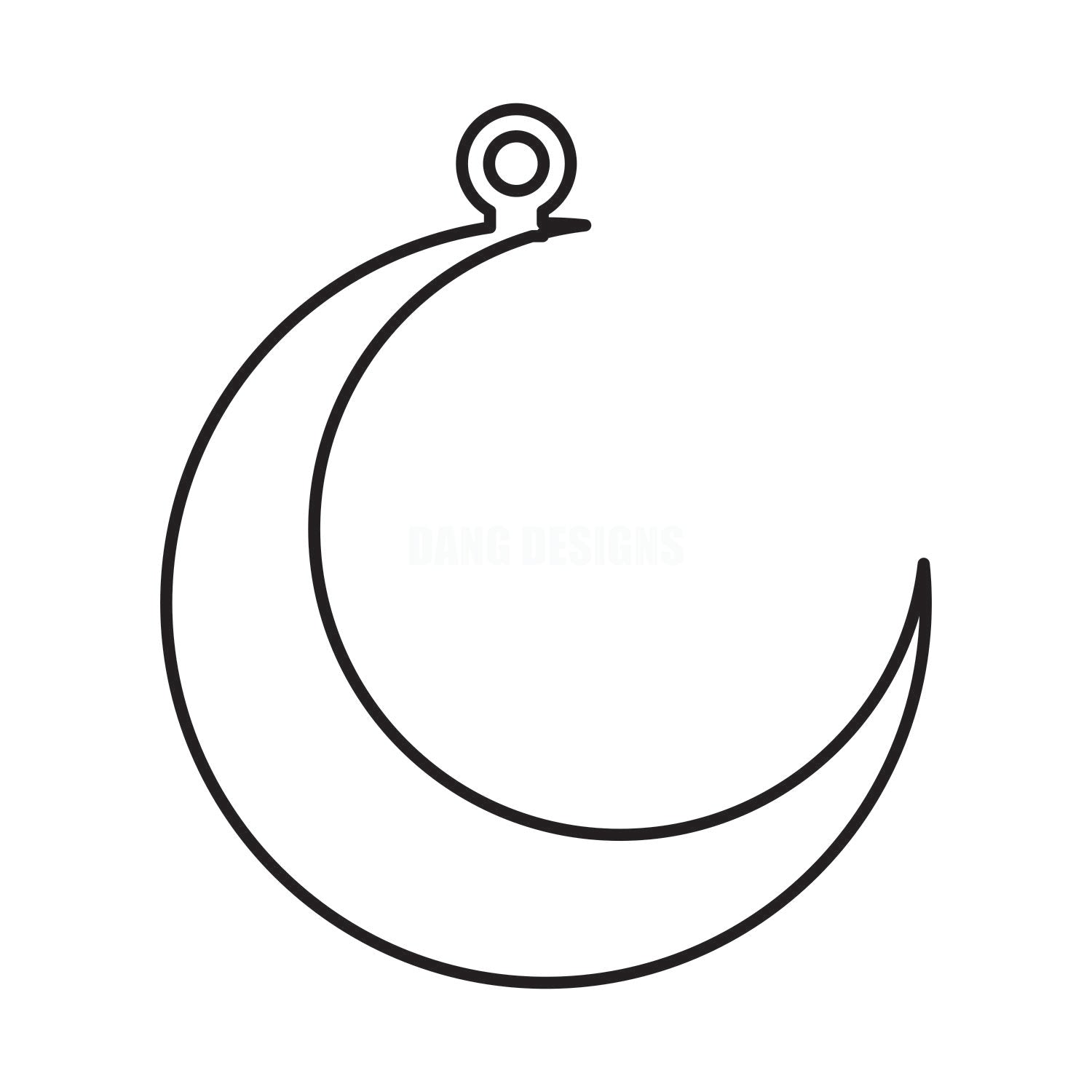 Hanging Crescent Acrylic Blank