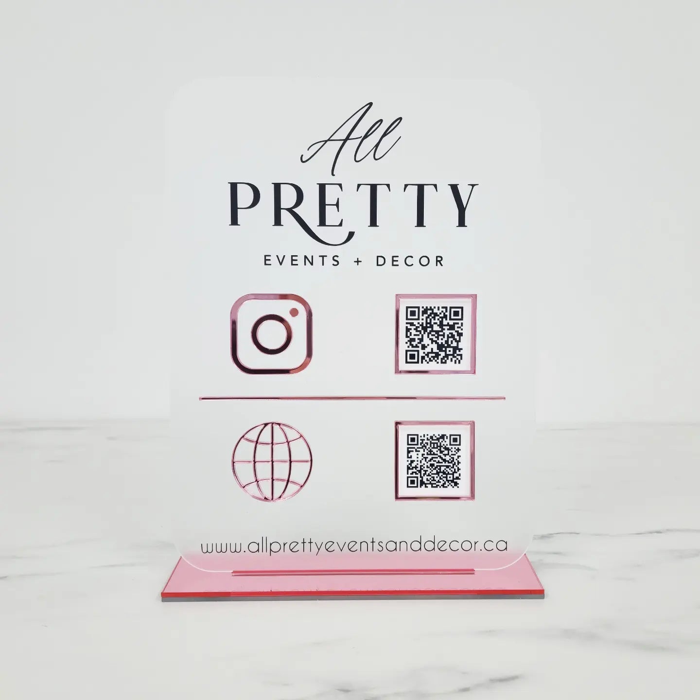 Custom Acrylic Logo Social Media Plaque