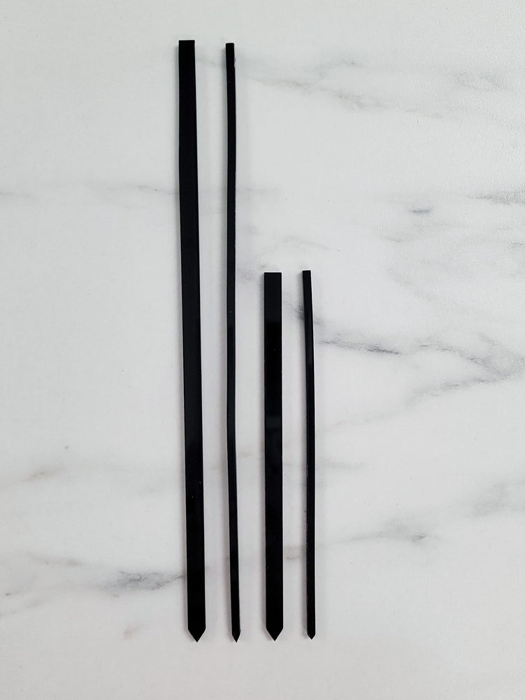 Acrylic Cake Topper Sticks | Thick | Package of 10 | 2mm