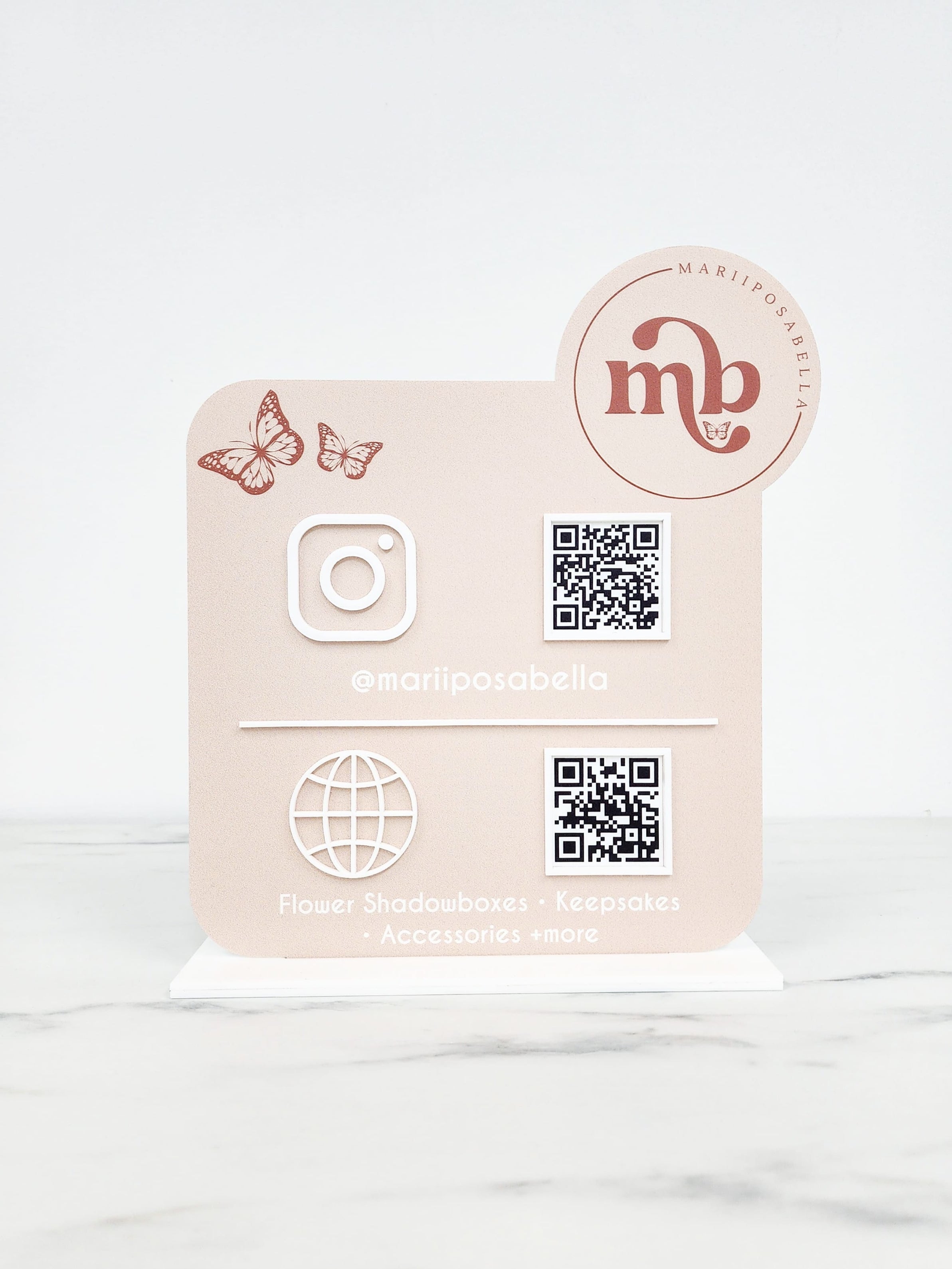 Custom Shaped Acrylic Logo Social Media Plaque