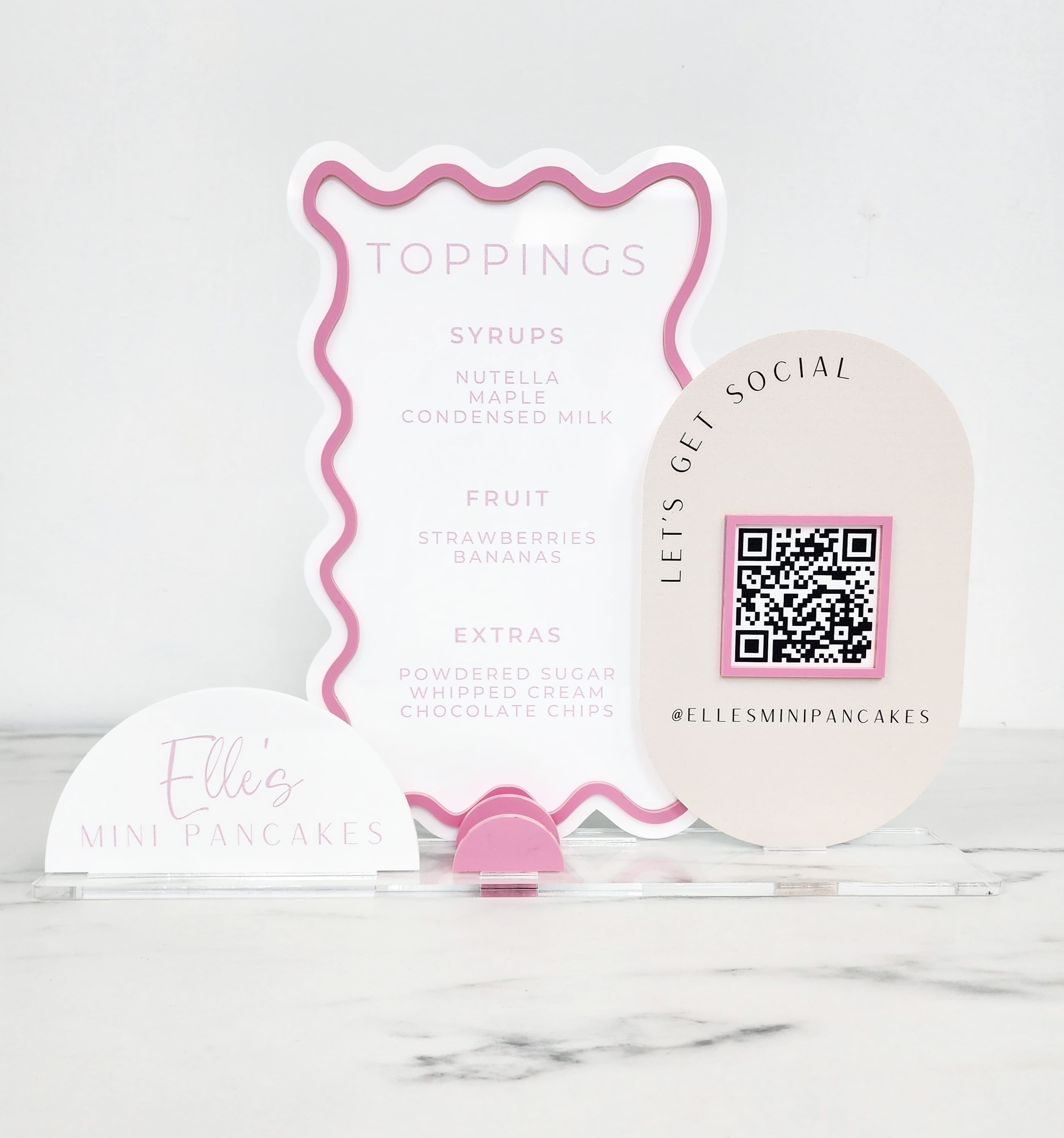 Custom Shaped Logo Social Media Plaque with Business Card Holder