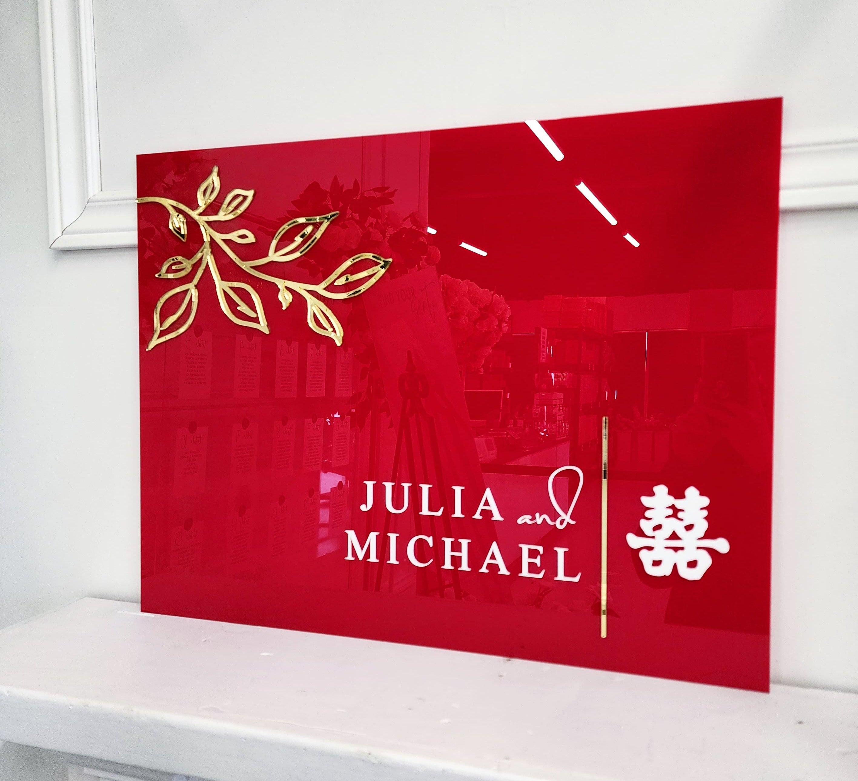 Custom Acrylic Welcome Sign | Layered Acrylic | Tea Ceremony 1