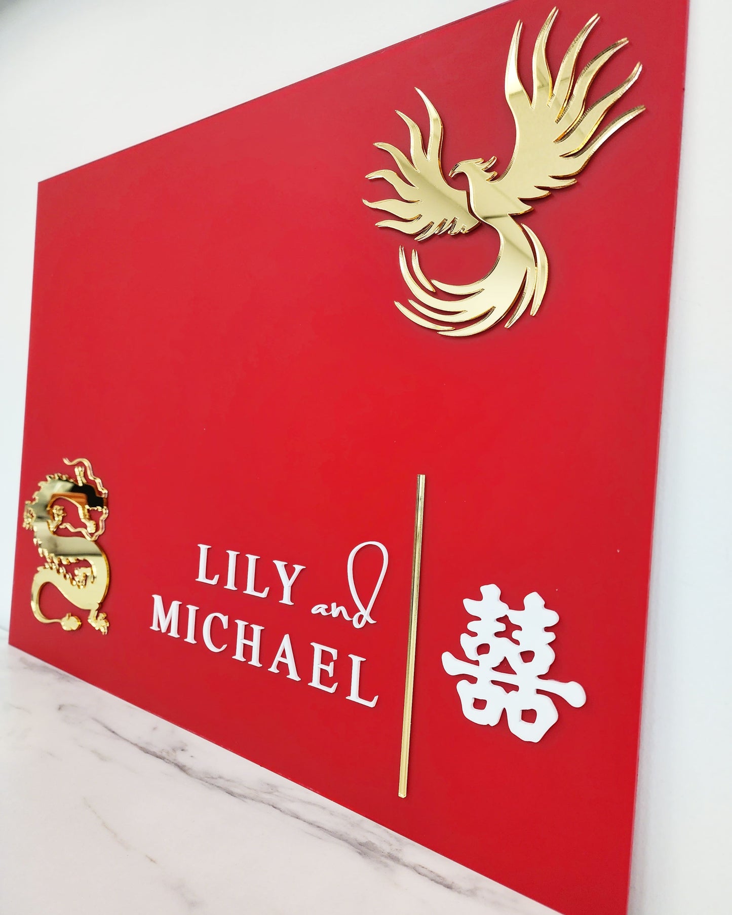 Custom Welcome Sign | Layered Acrylic | Tea Ceremony 2