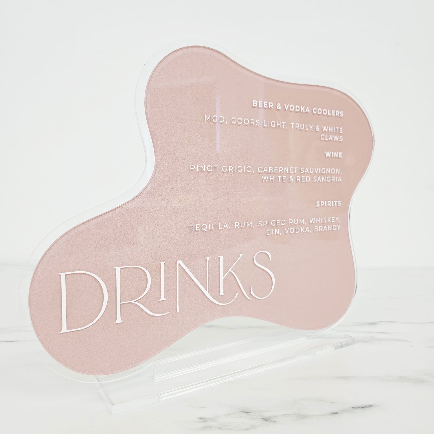 Custom Acrylic Ditto Drink/Bar Sign | 9.5 x 12.5"