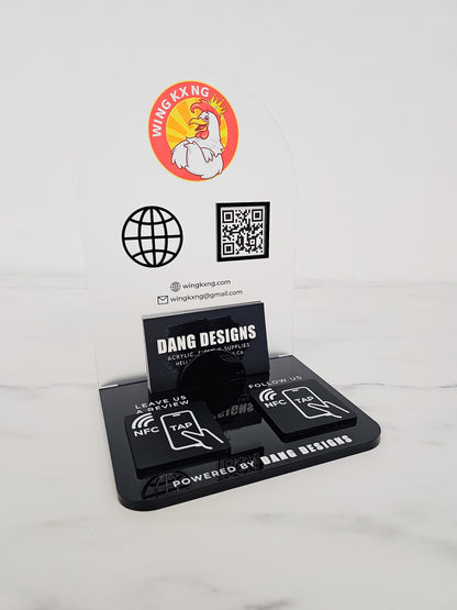 NFC Arch & Business Card Holder Sign | 6 x 8"