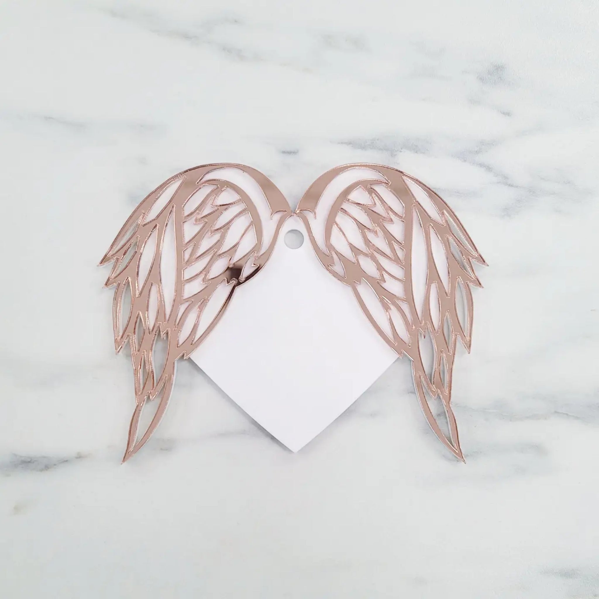 Angel Wing Heart Ornament | Layered Acrylic | 3mm