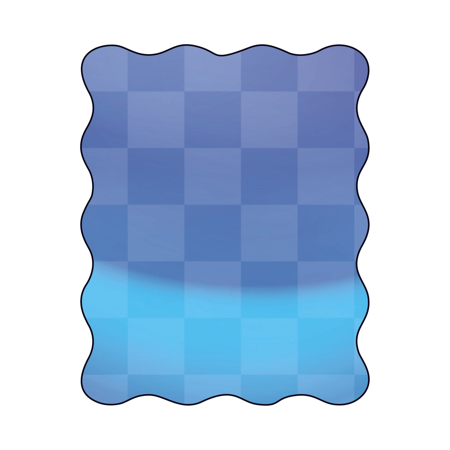 Wavy Acrylic Sheet | Translucent Blue