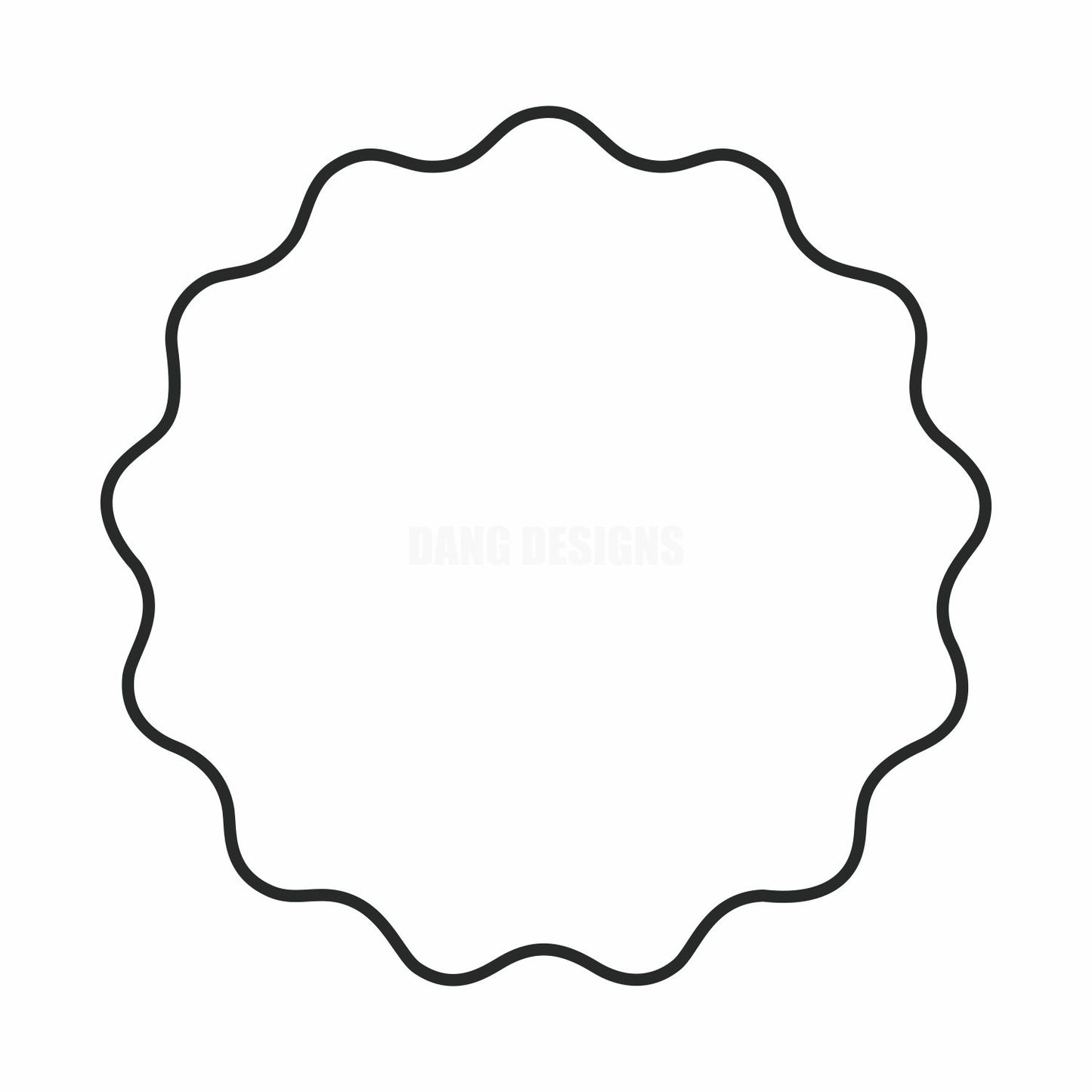 Wiggly Round Acrylic Blank