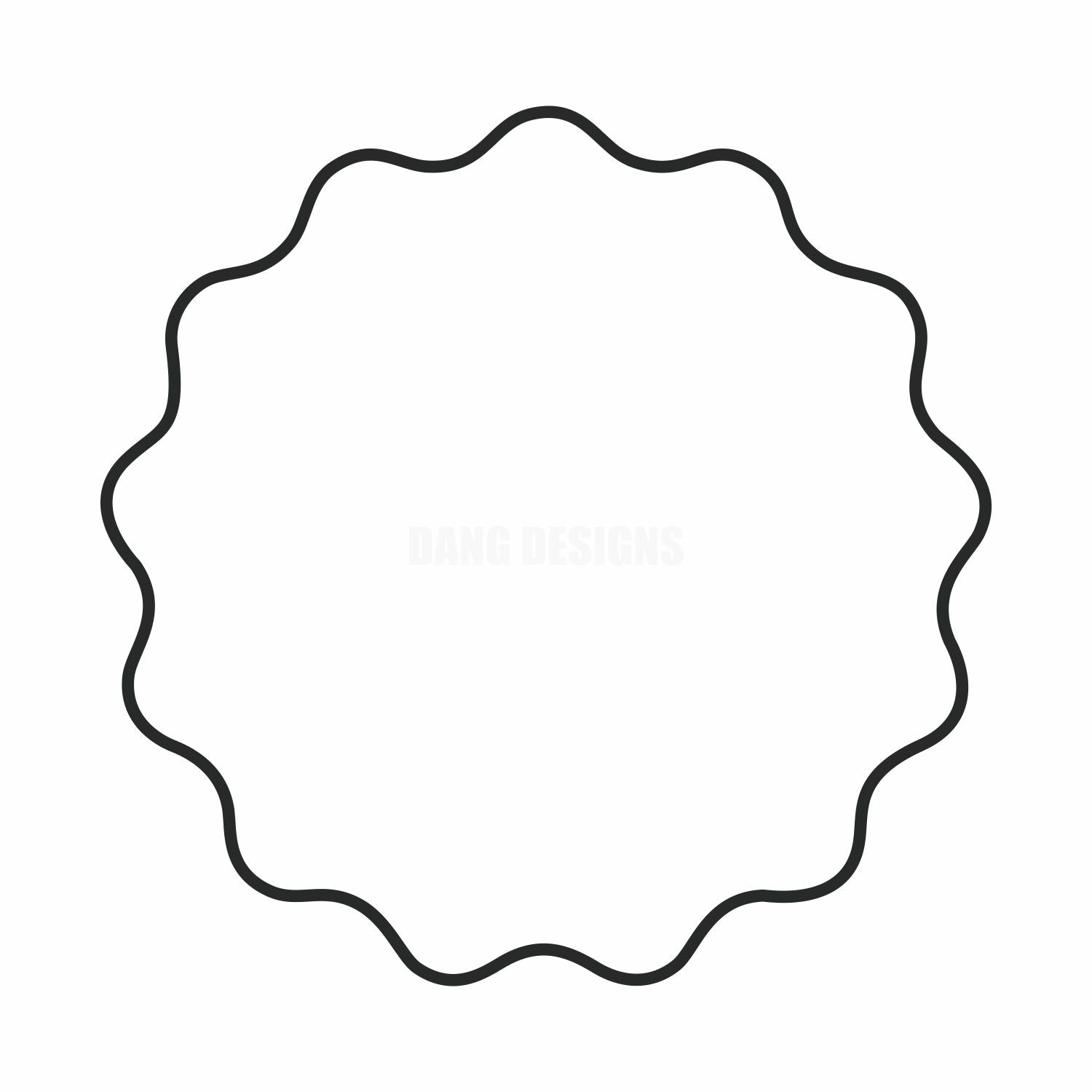 Wiggly Round Acrylic Blank
