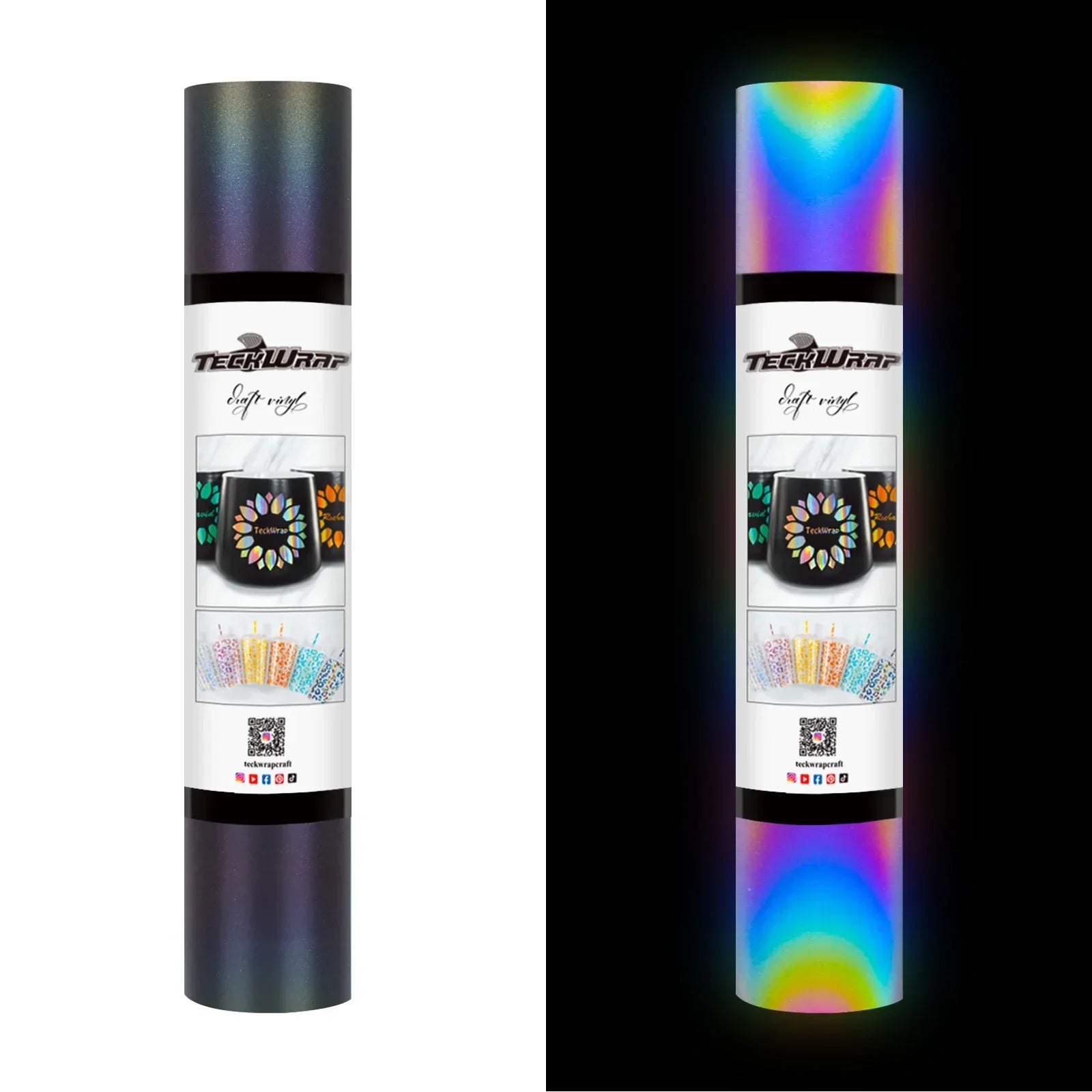 Black Reflective Adhesive Vinyl | Teckwrap | 12" x 5ft