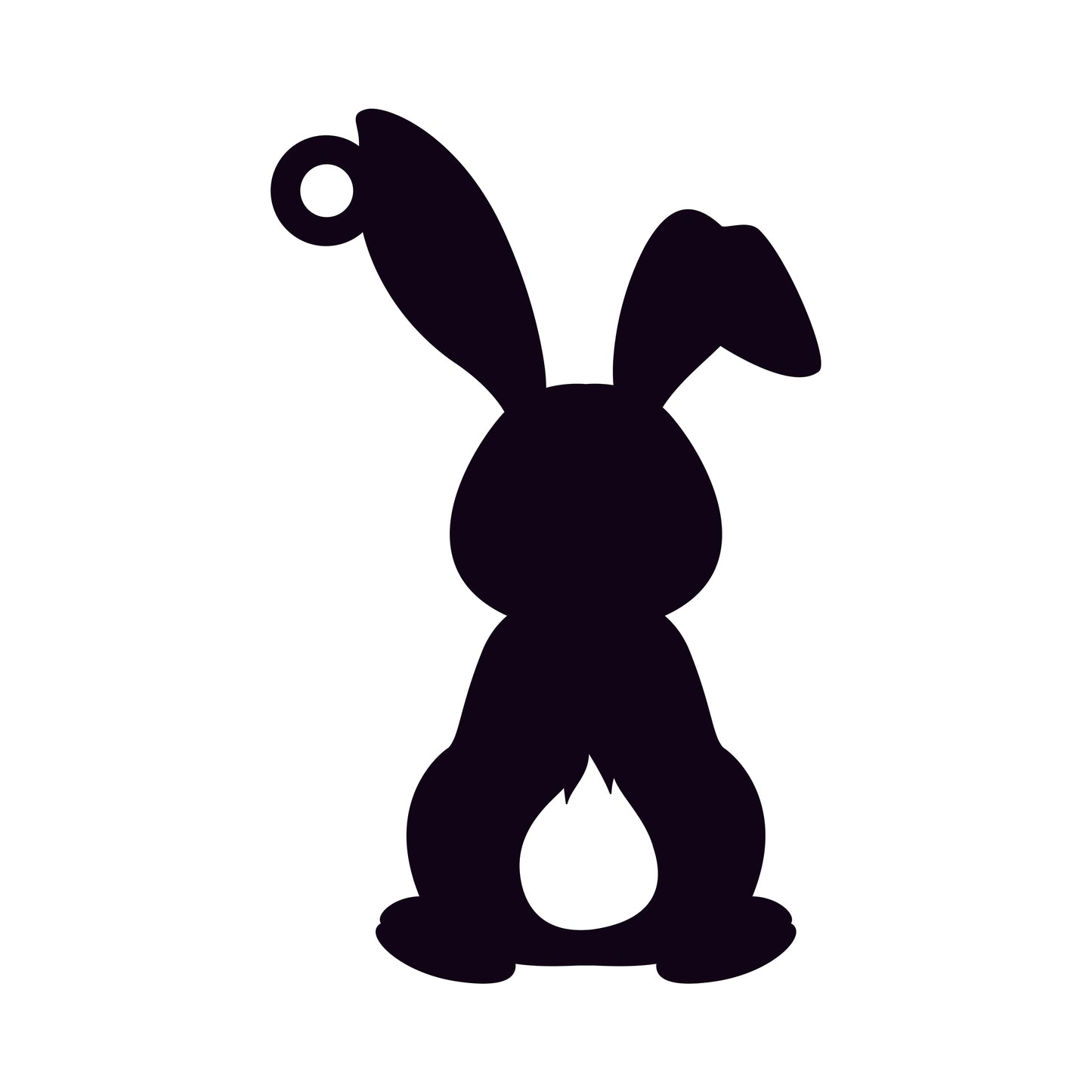 Bunny with Flame Tail Acrylic Blank