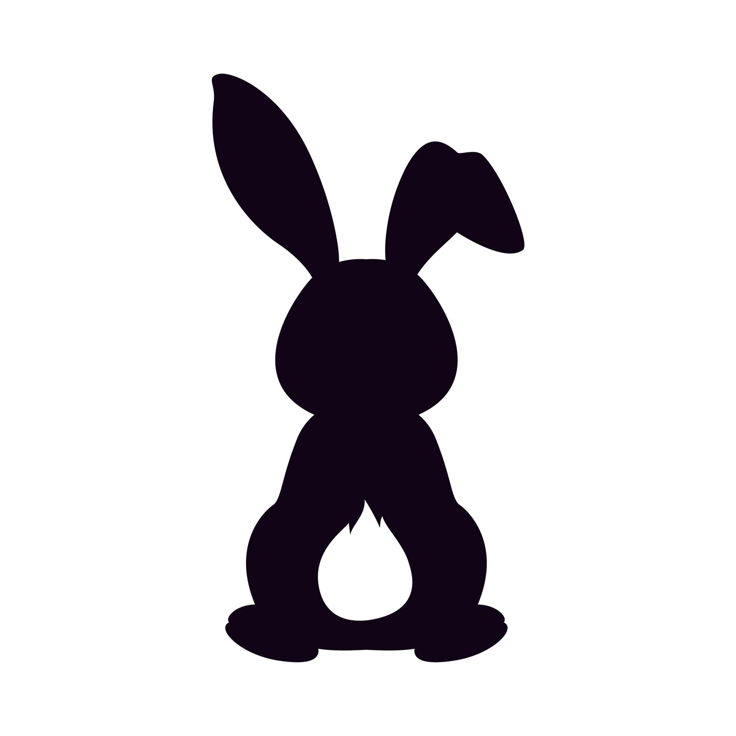 Bunny with Flame Tail Acrylic Blank