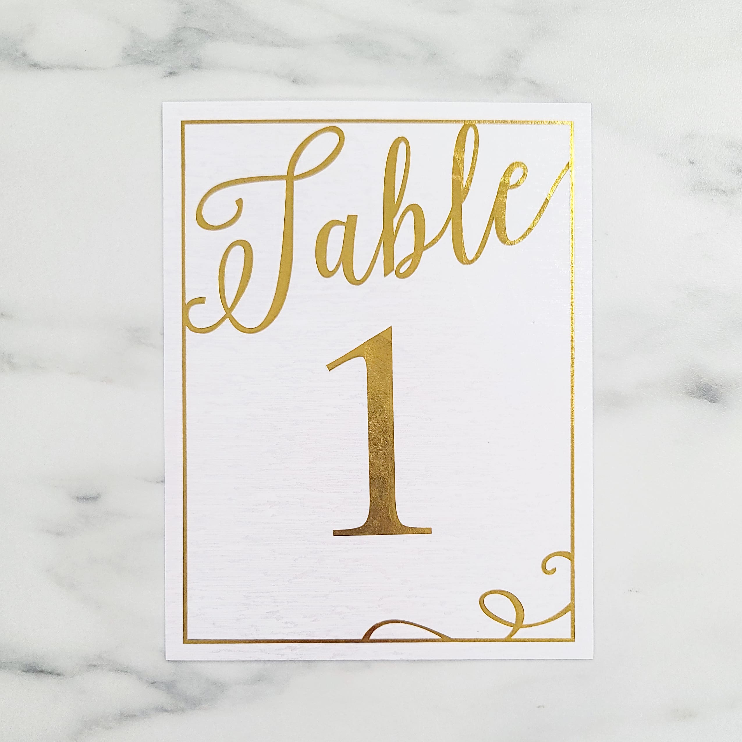 Gold Foil Table Numbers | Numbers 1 - 30