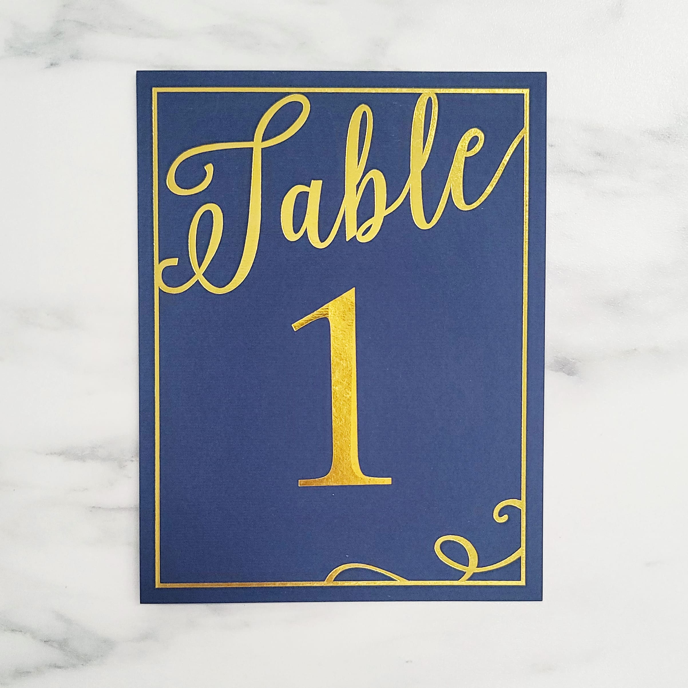 Gold Foil Table Numbers | Numbers 1 - 30