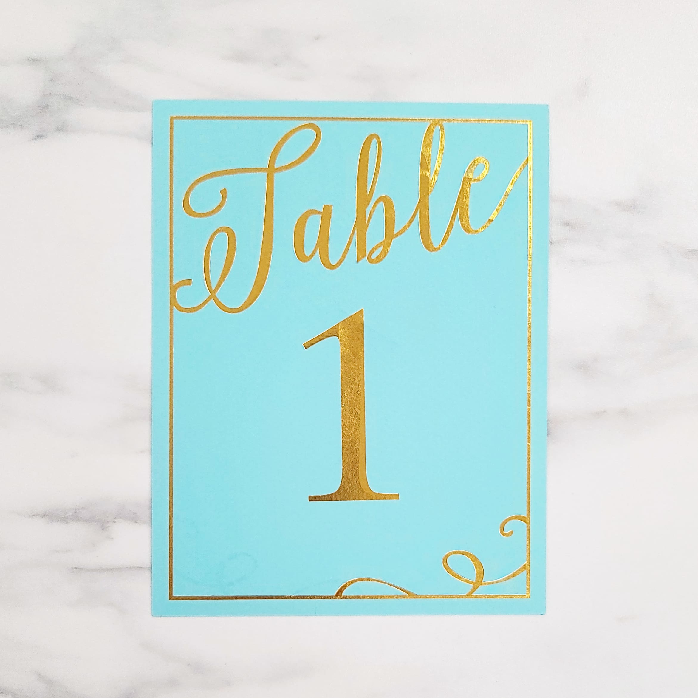 Gold Foil Table Numbers | Numbers 1 - 30