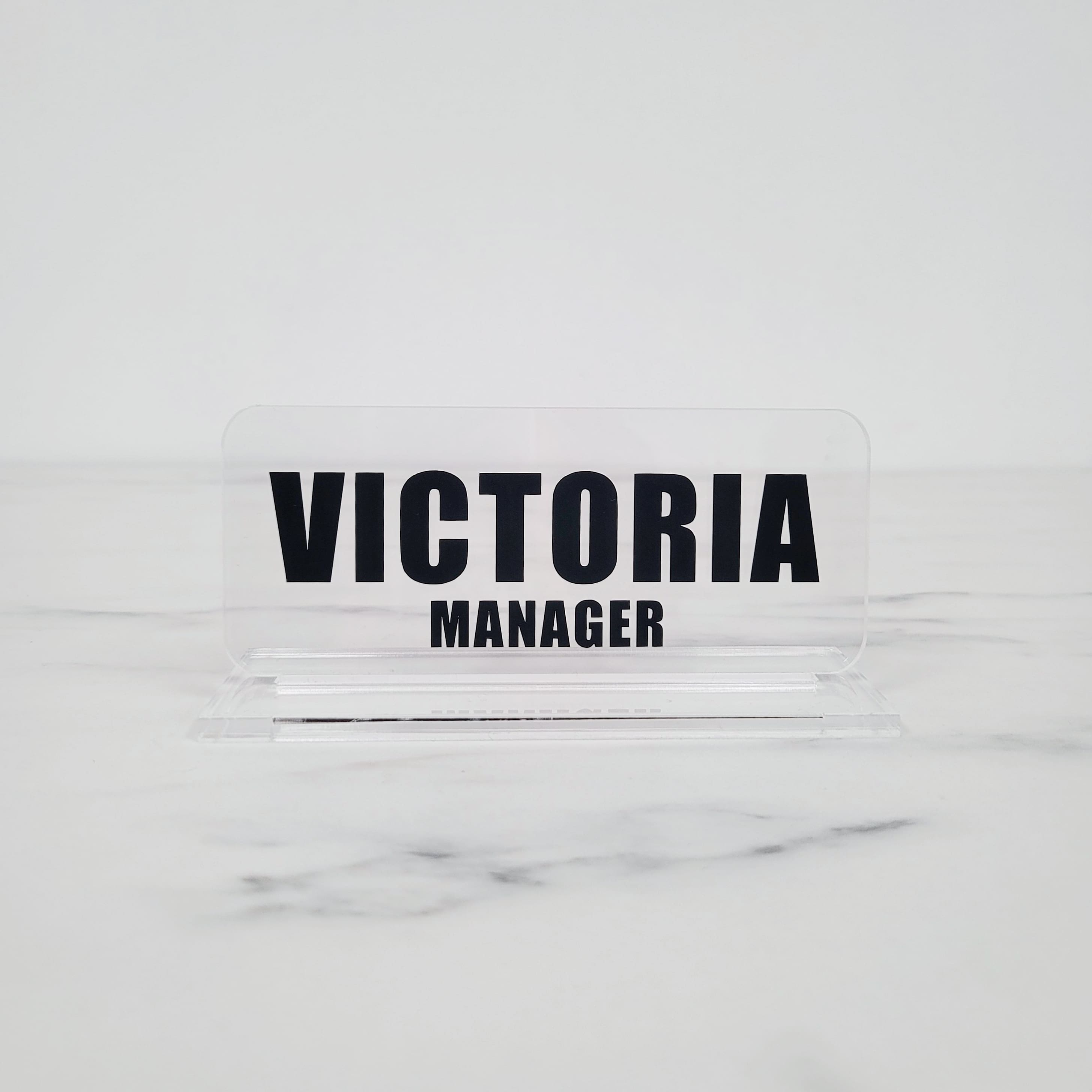 Desk Name Plaque | Clear