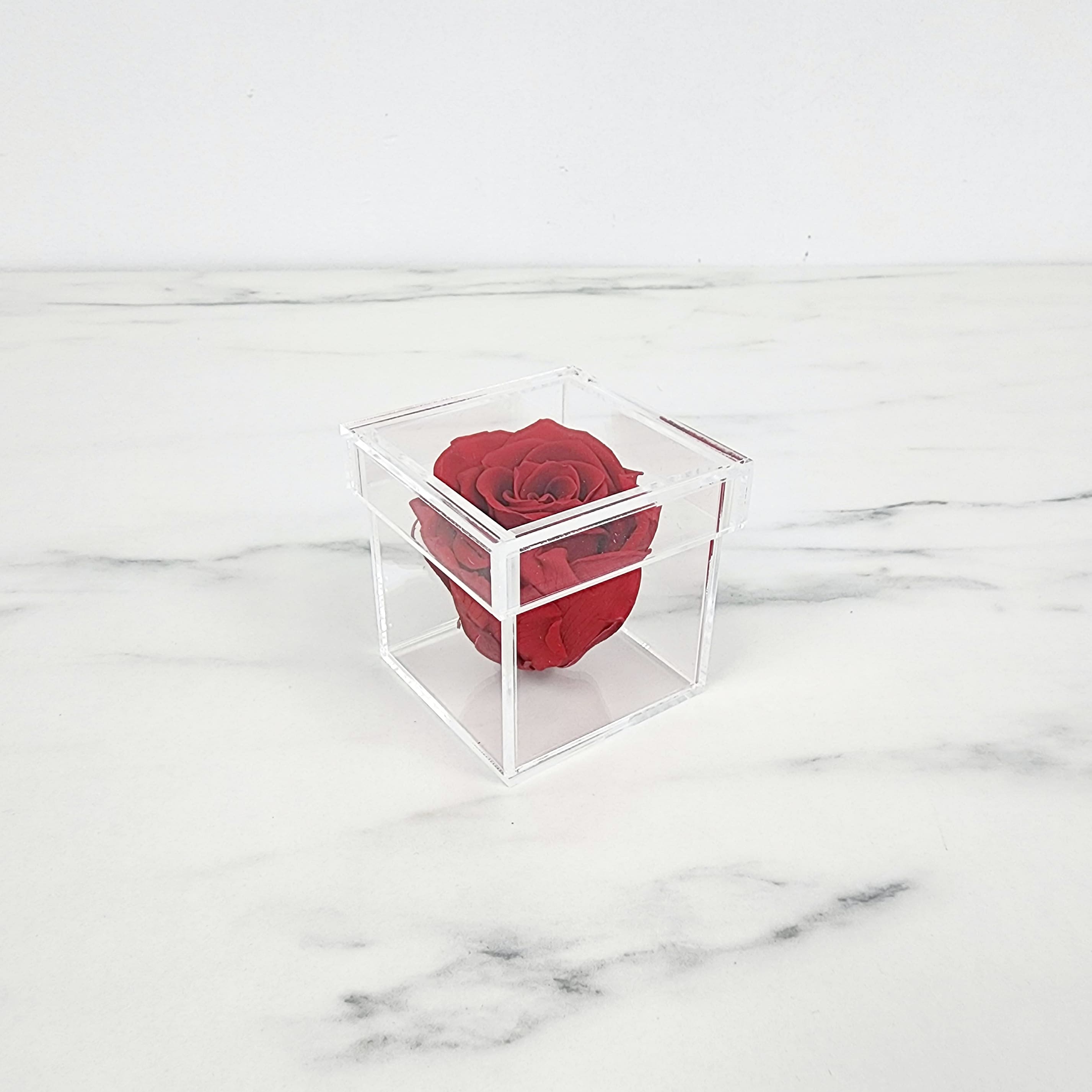Clear Acrylic Rose  Box | 2.5"