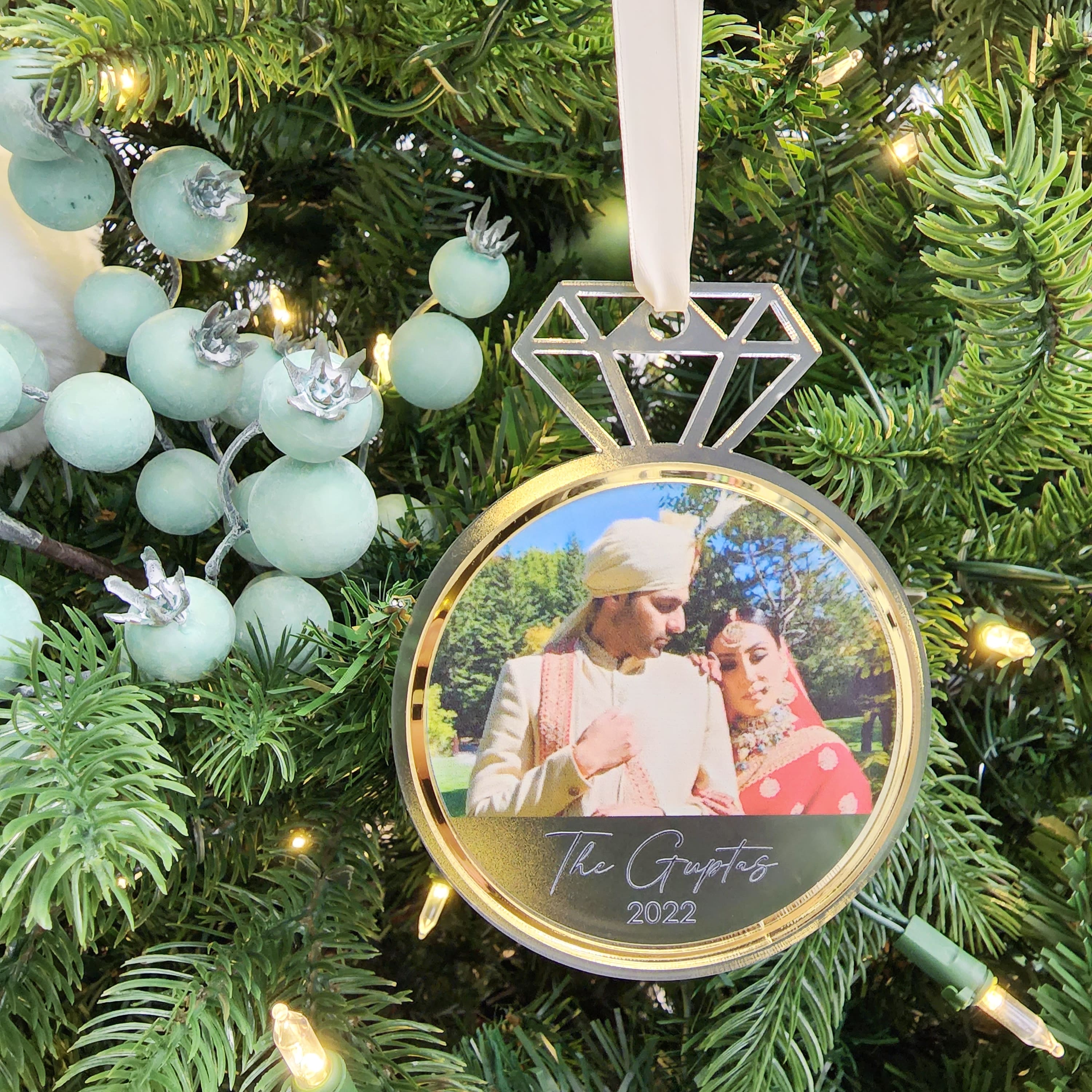 Custom Ring Ornament | Layered Acrylic | UV Printed
