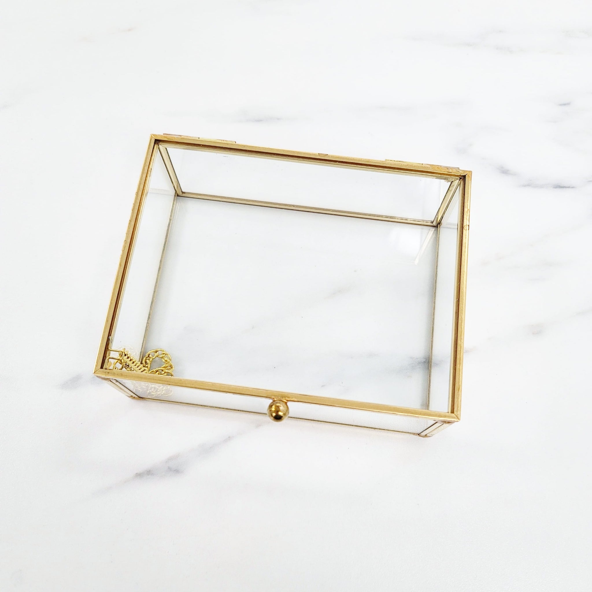 Gold Metal Jewelry Box