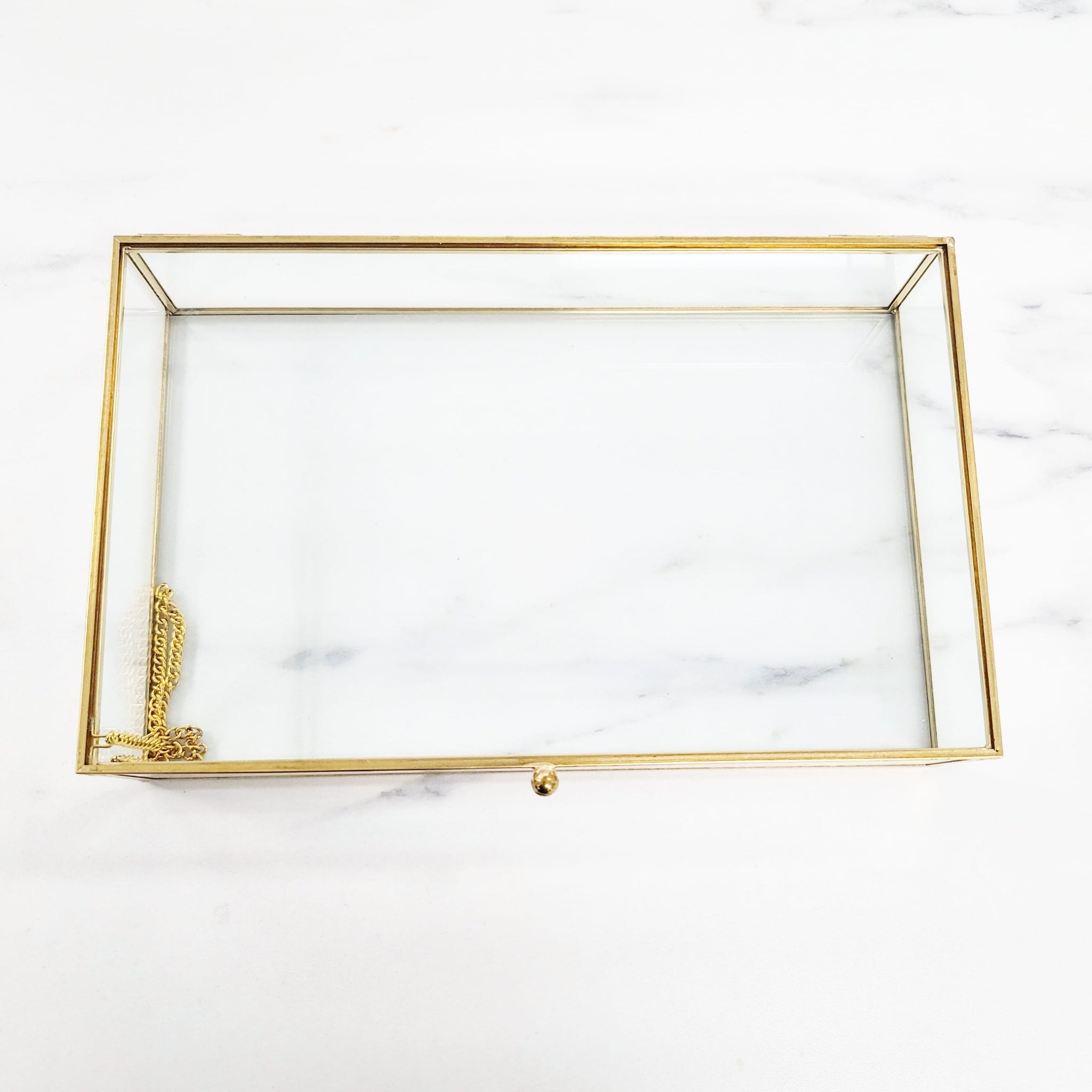 Gold Metal Jewelry Box