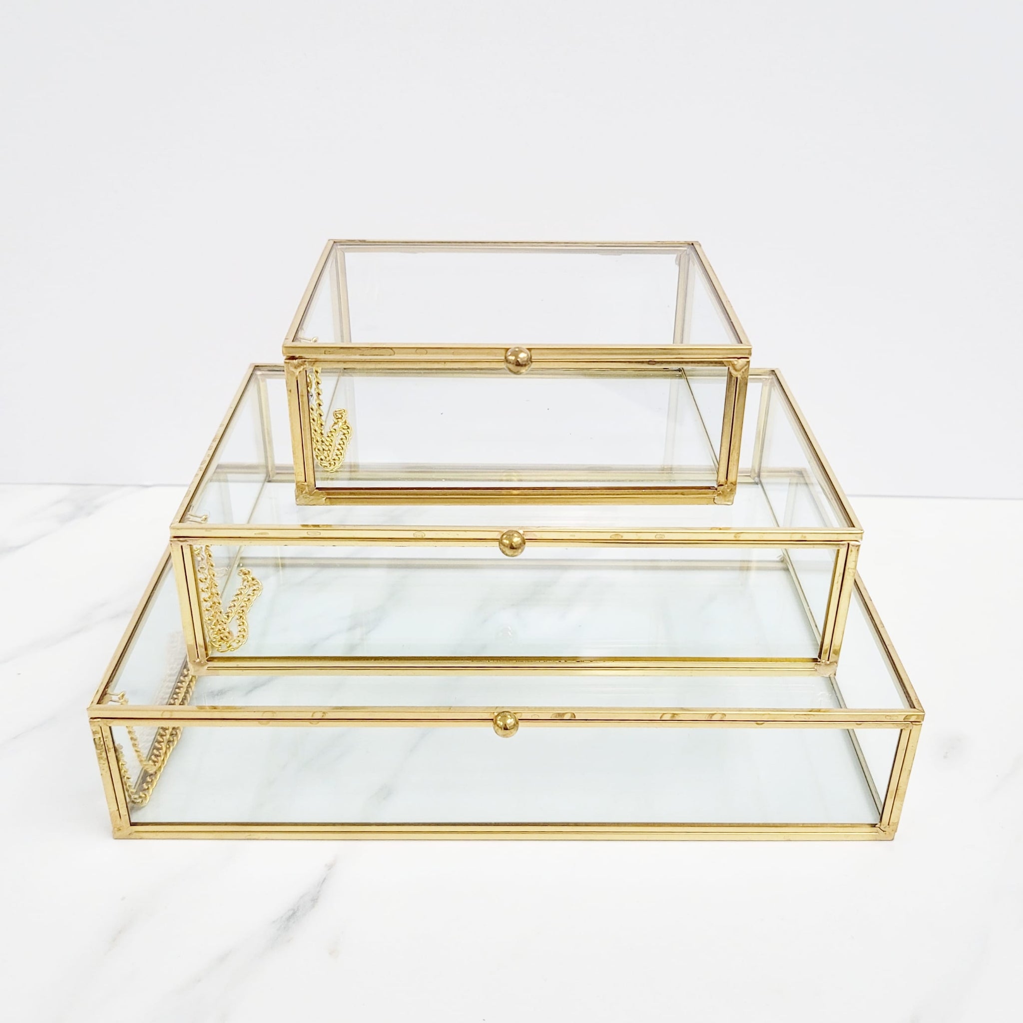 Gold Metal Jewelry Box
