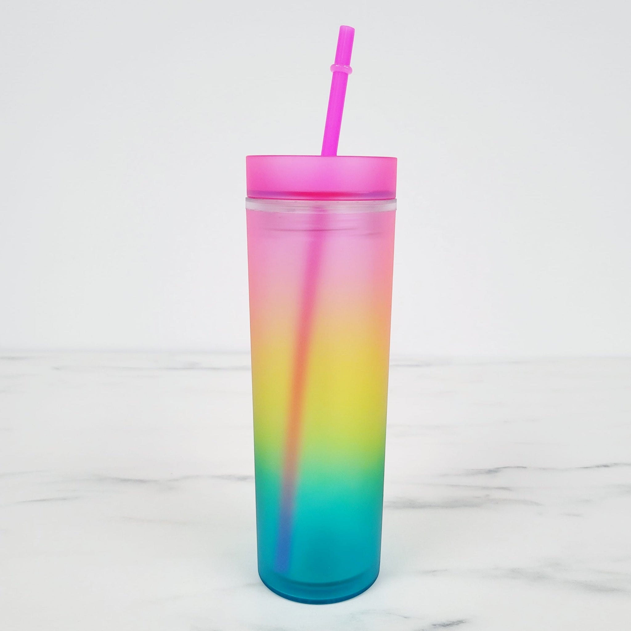 Skinny Rainbow Acrylic Tumbler | 16oz