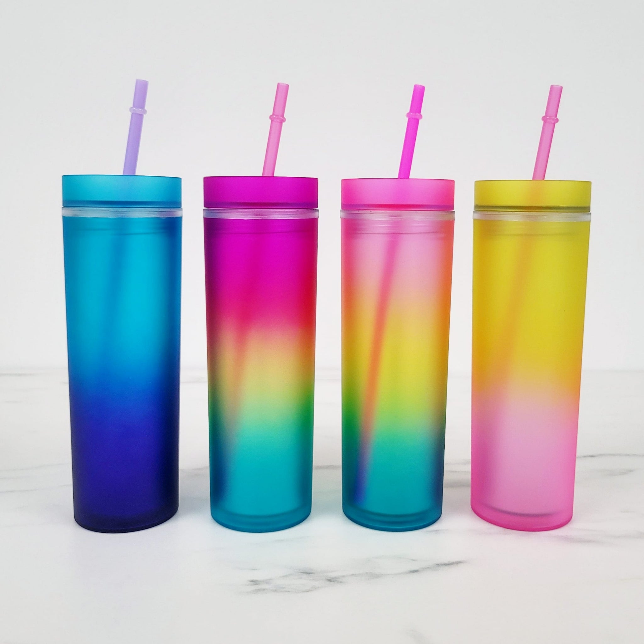 Skinny Rainbow Acrylic Tumbler | 16oz