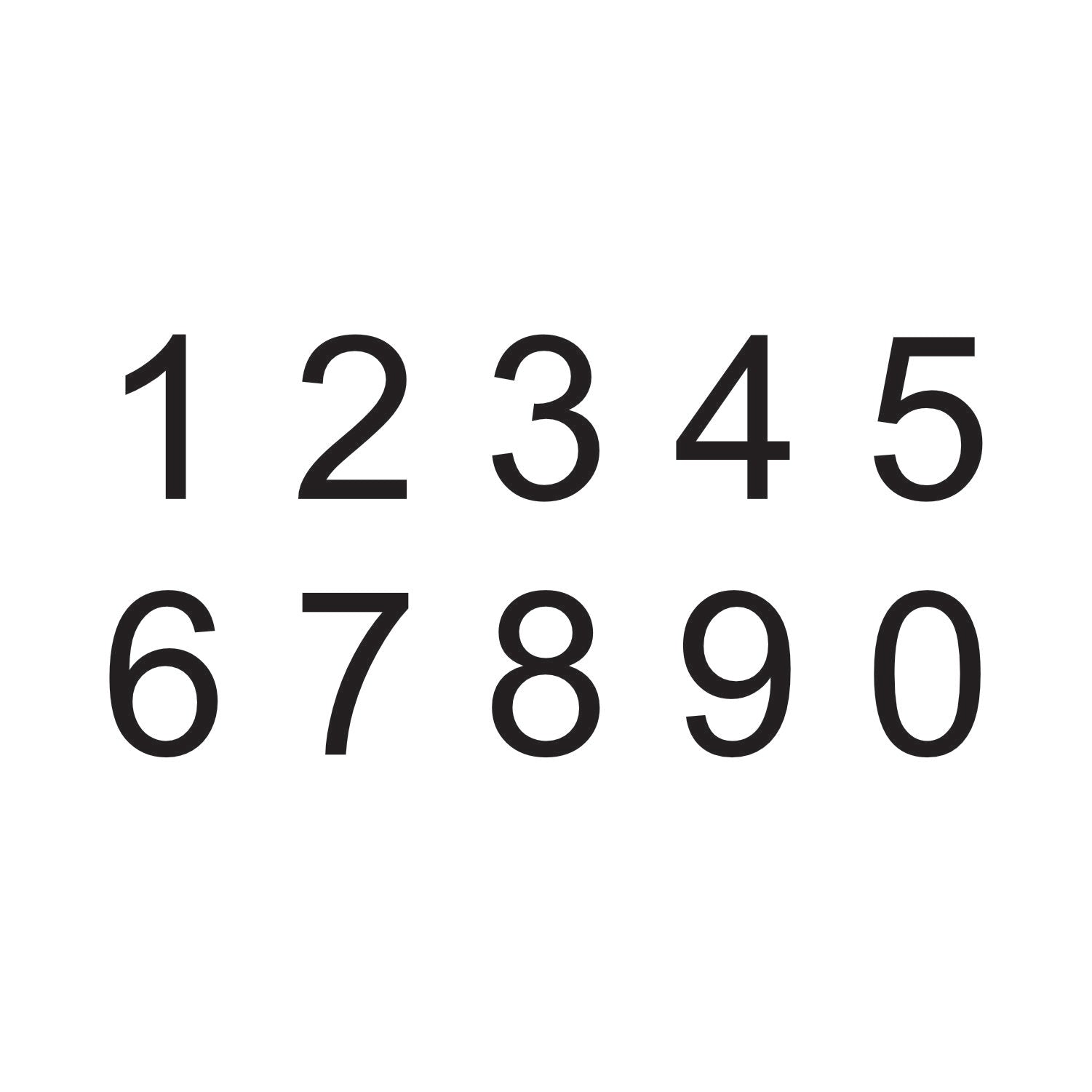 Acrylic Numbers | Arial Regular