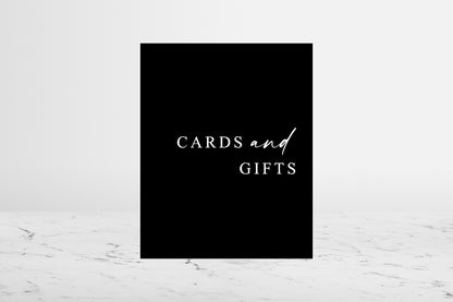 Cards & Gifts Sign | The ELIZABETH