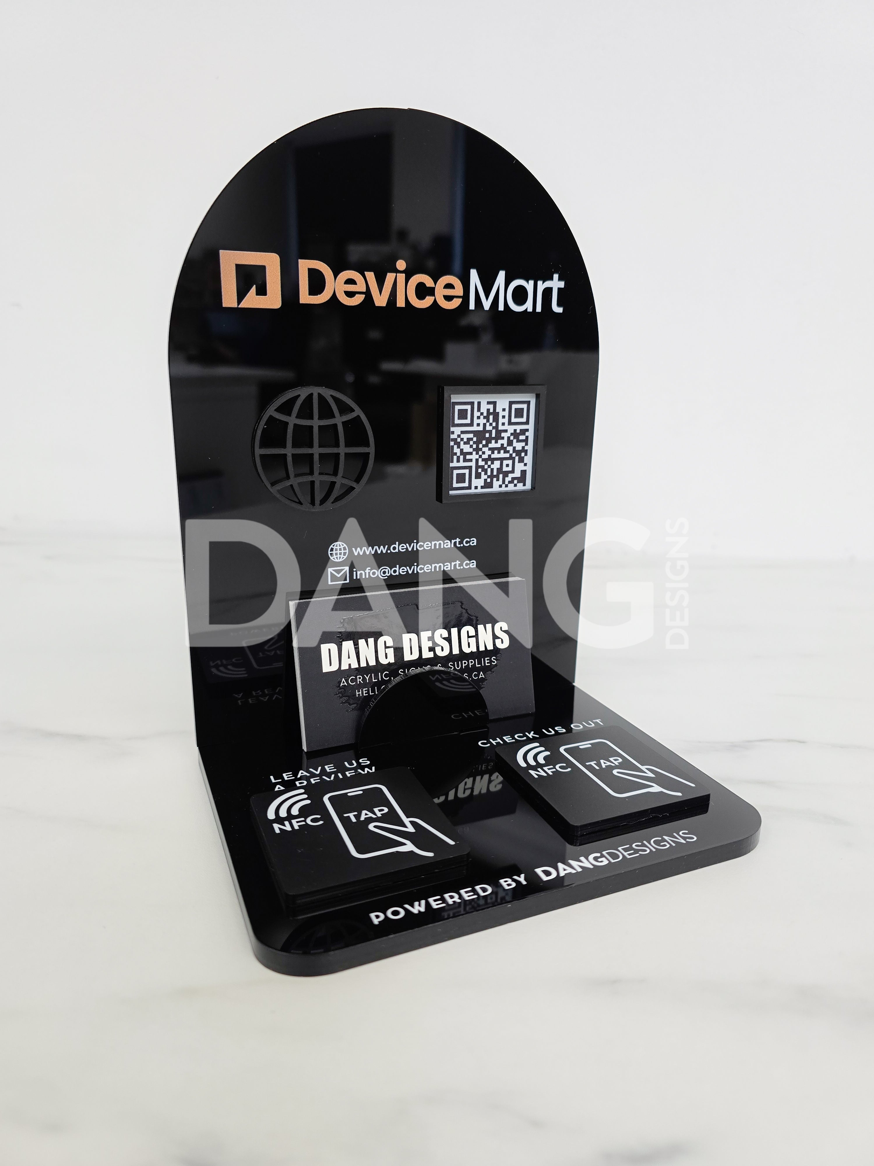 Custom Acrylic NFC Arch & Business Card Holder Sign | 6 x 8"