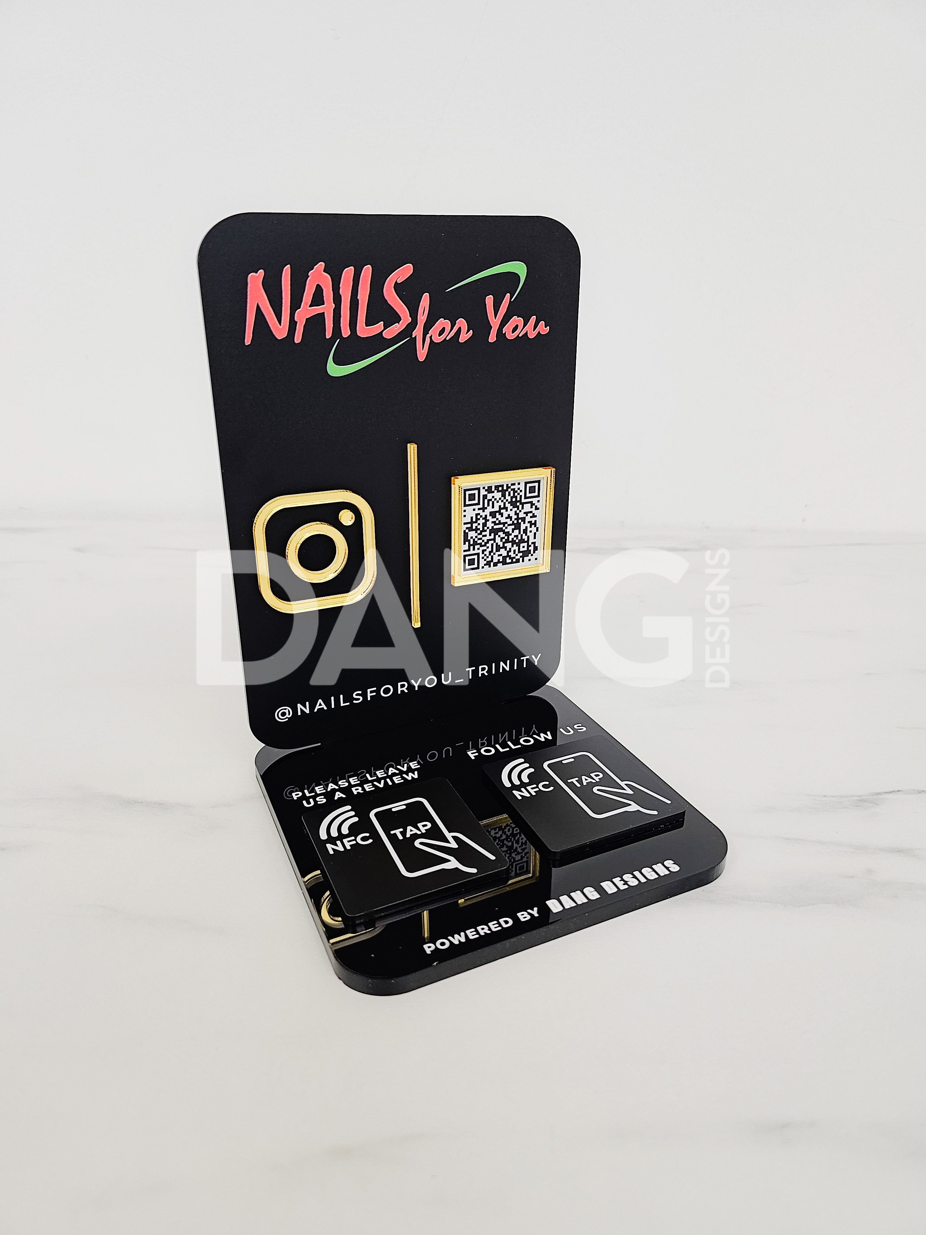 Custom Acrylic NFC Sign | Two Taps