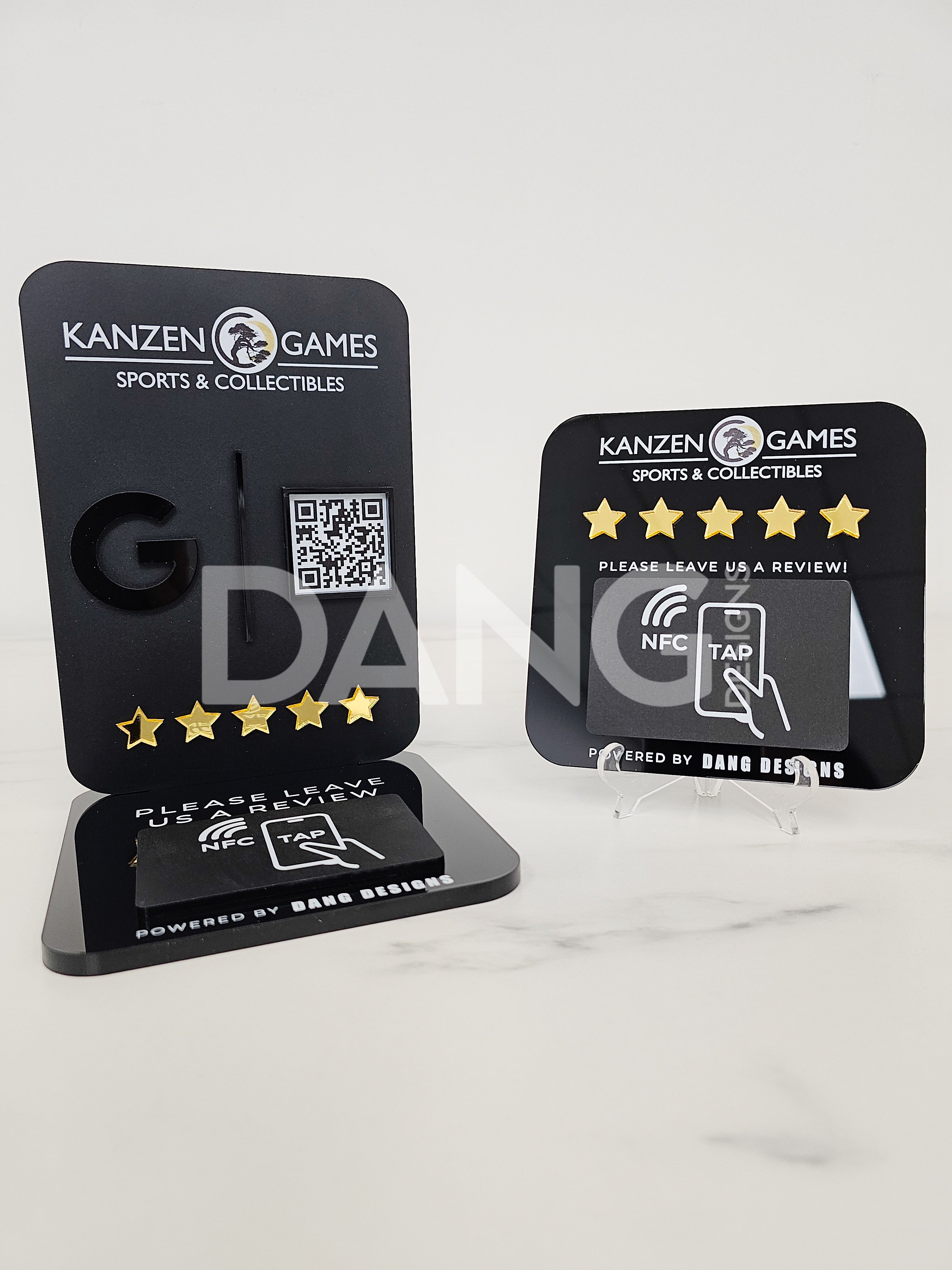 Custom Acrylic NFC Review Sign & Pad Bundle