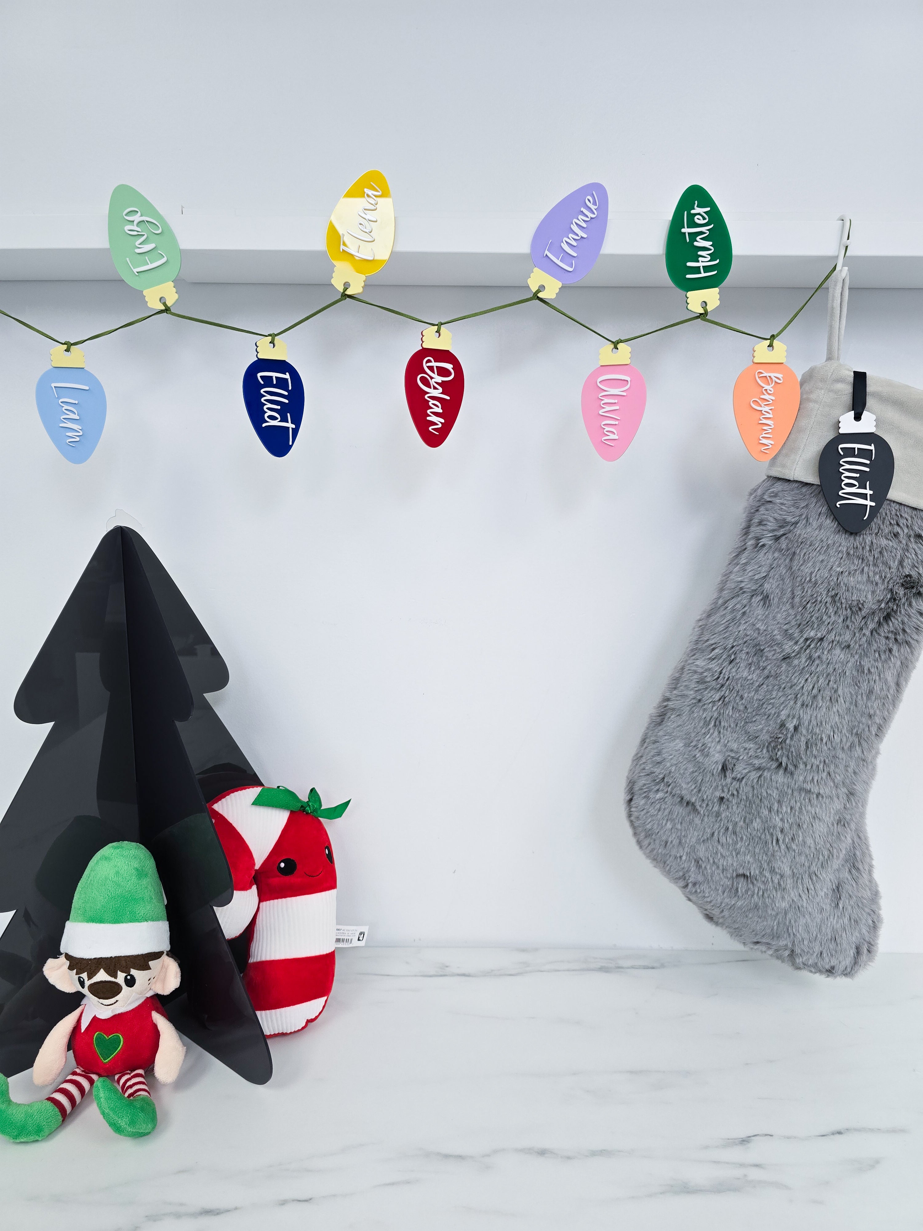 Custom Christmas Light Bulb Acrylic