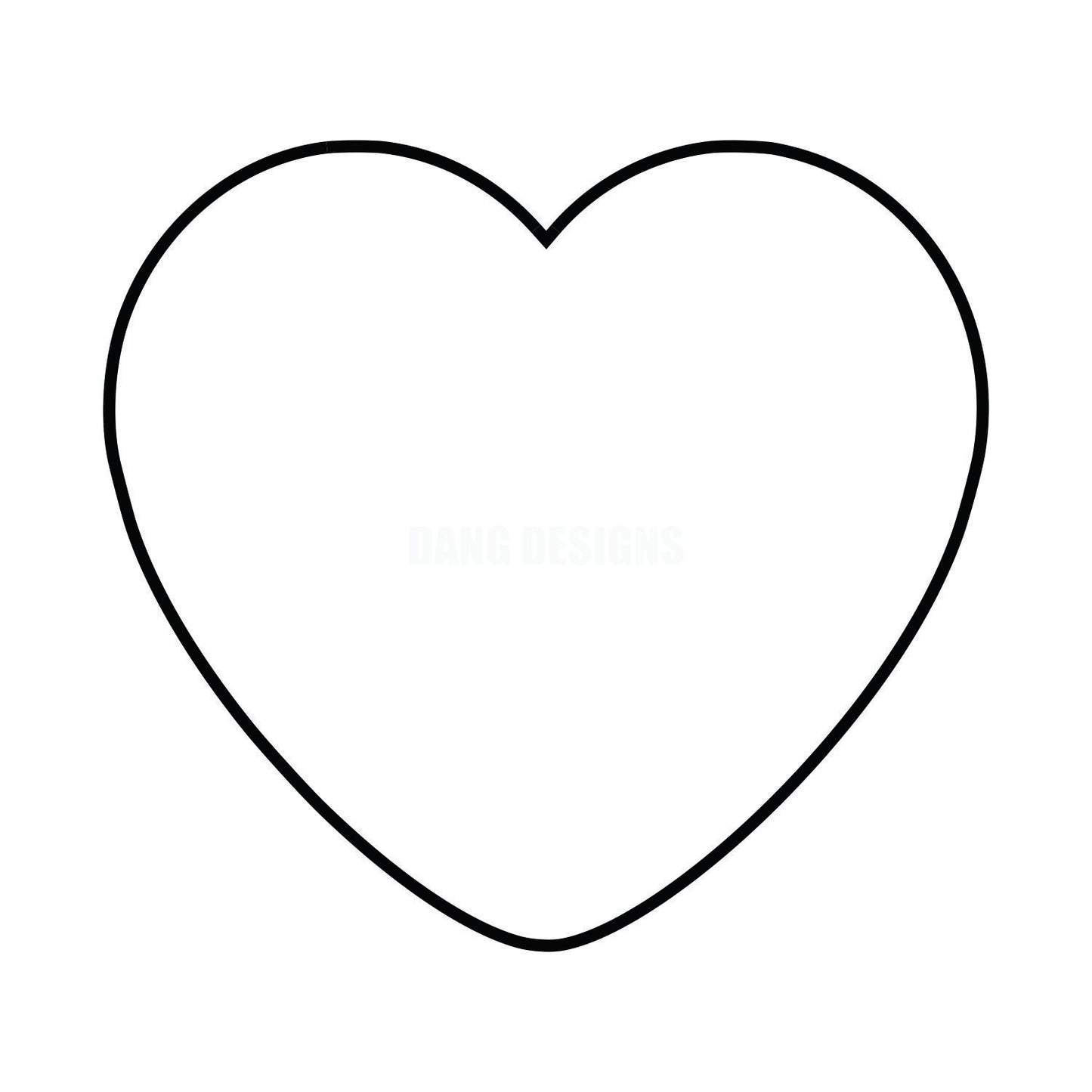 Cute Heart Acrylic Blank