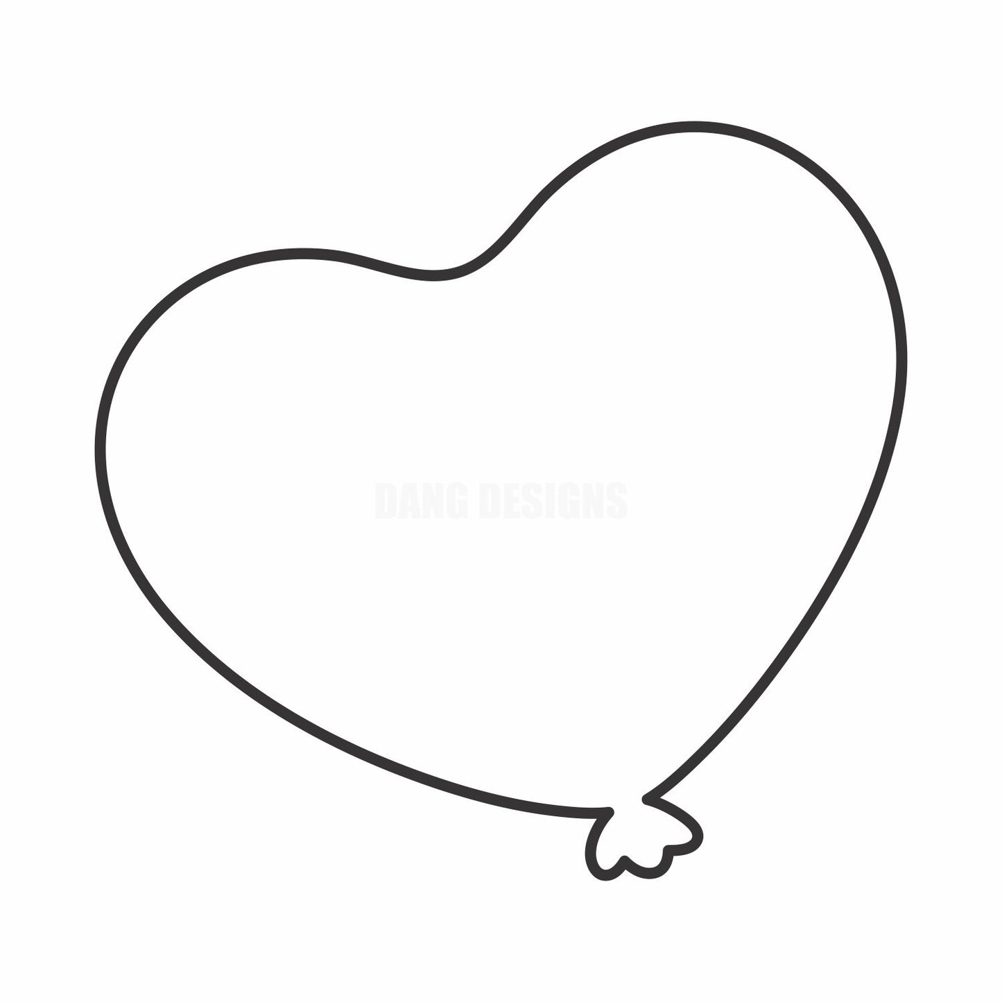 Cute Heart Balloon Acrylic Blank