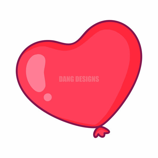 Cute Heart Balloon Acrylic Blank