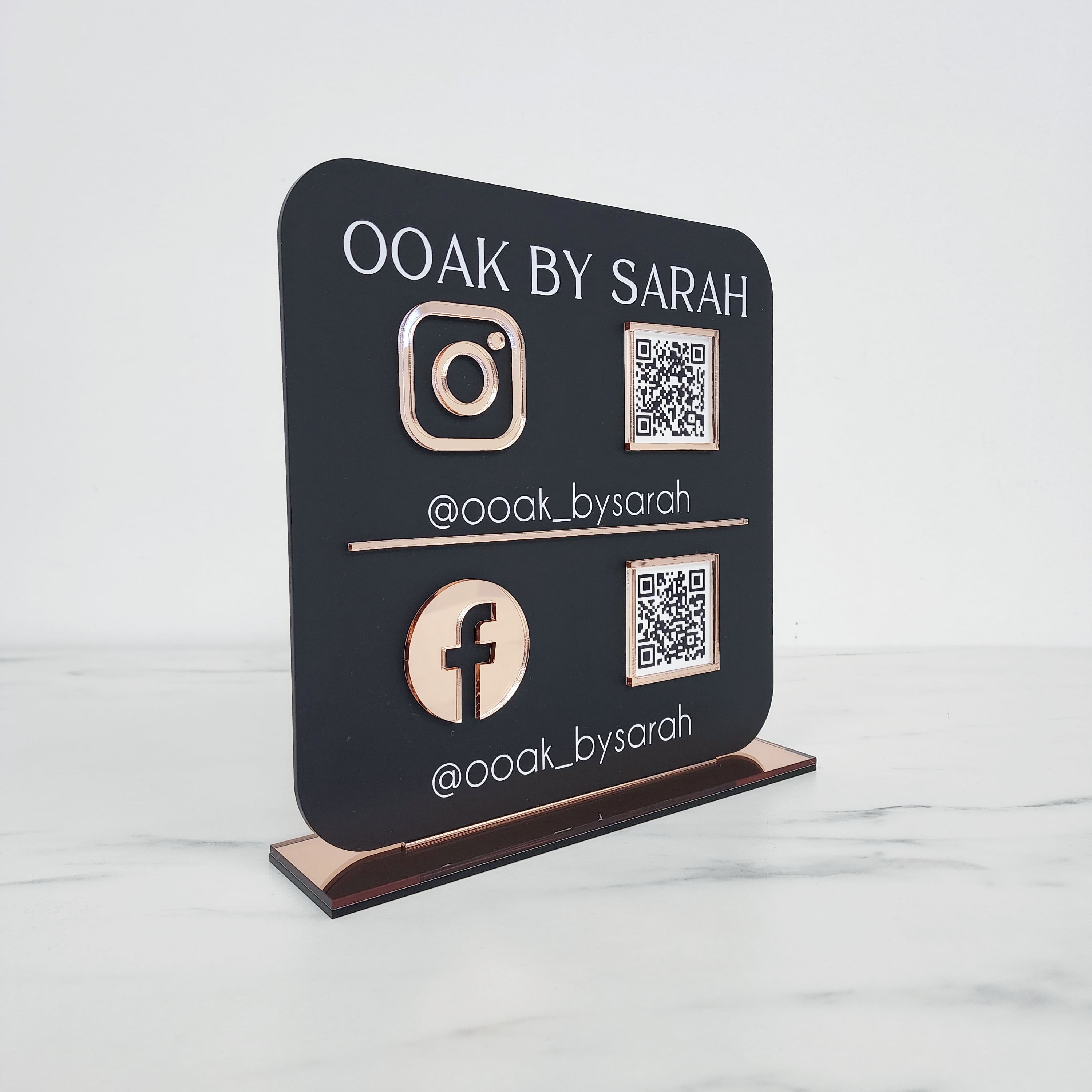 "Lets Get Social" Social Media Plaque