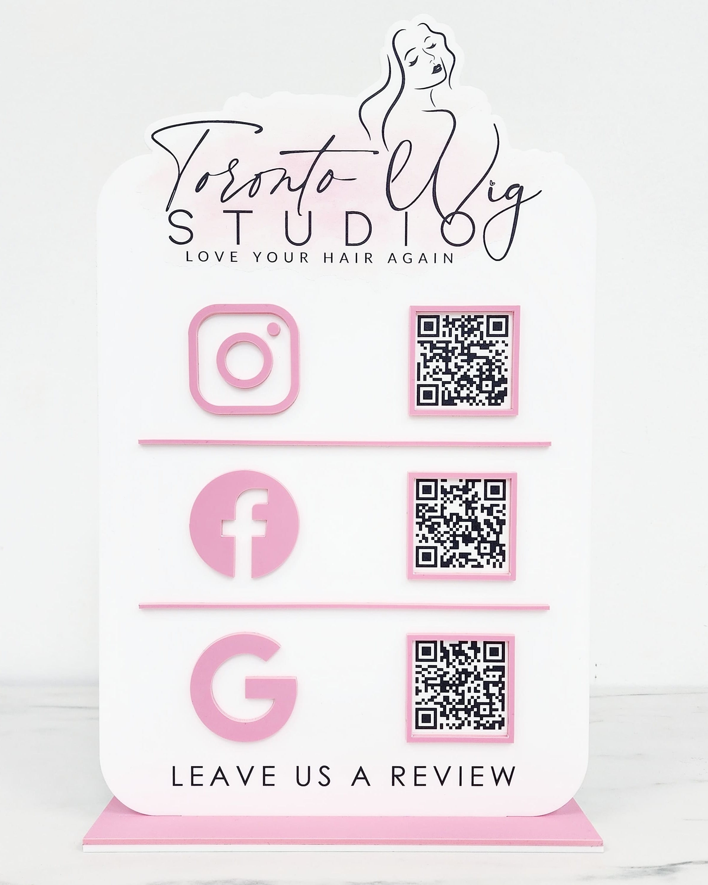 Custom Shaped Logo Social Media Plaque