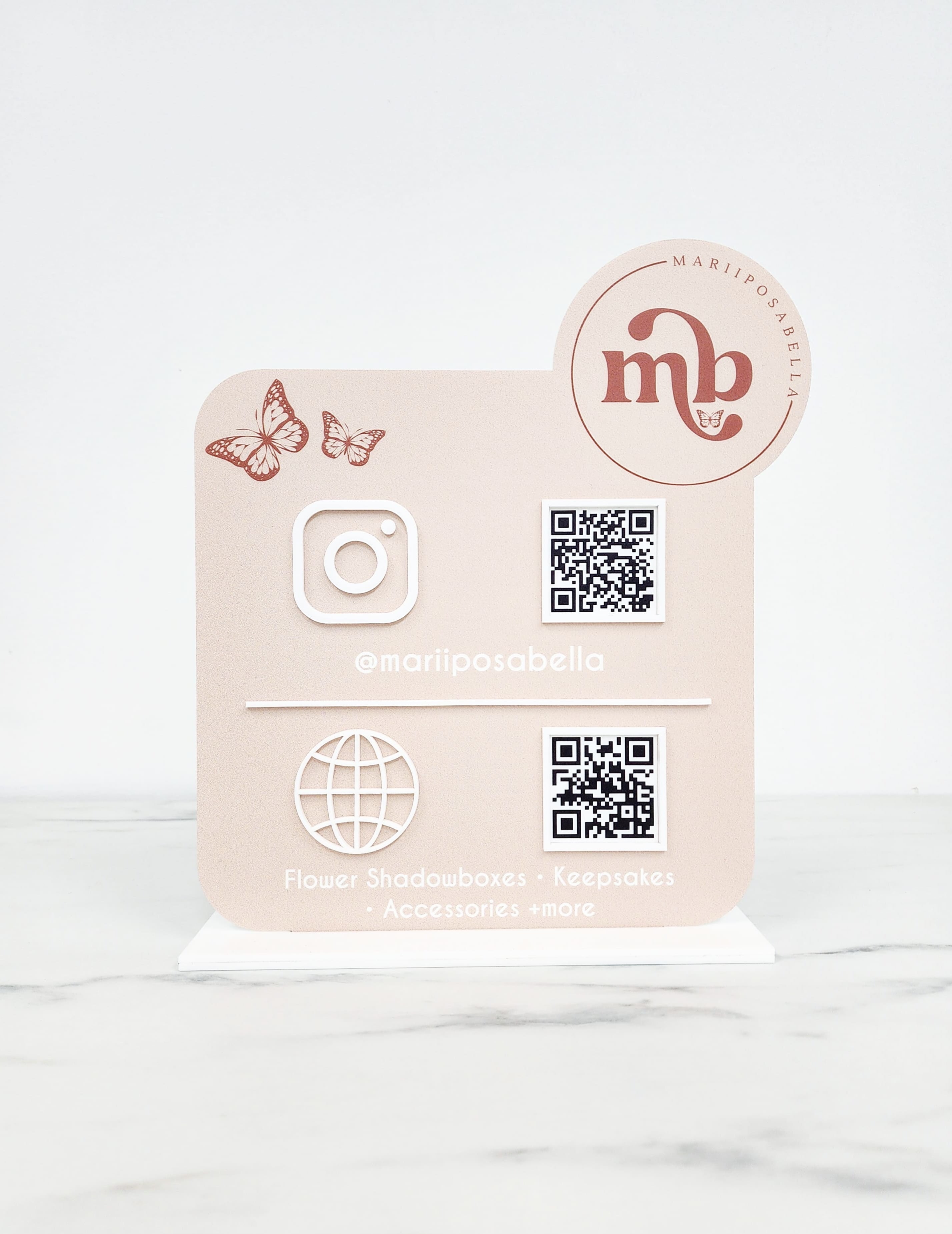 Custom Shaped Logo Social Media Plaque