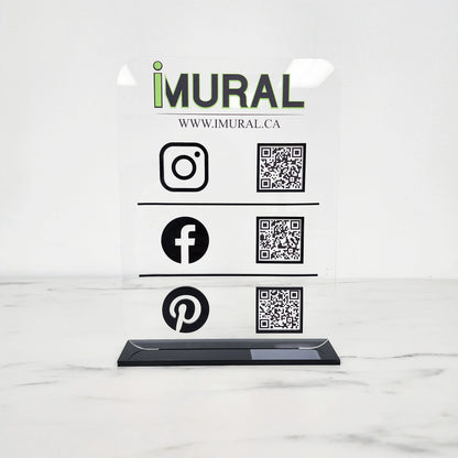 Custom Shaped Logo Social Media Plaque