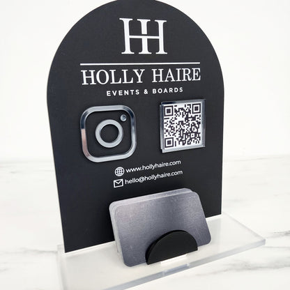 Business Card Holder & Social Media Plaque