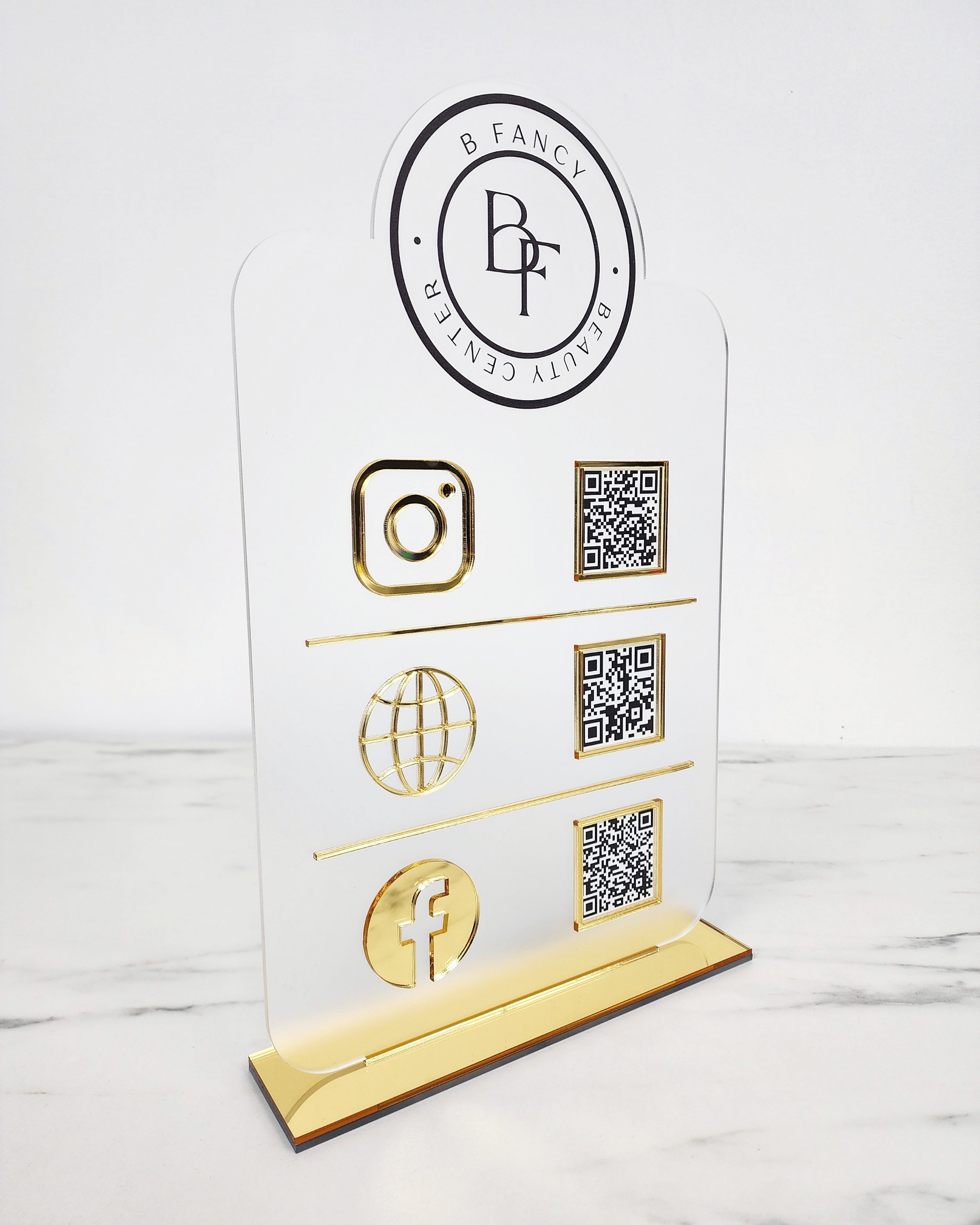 Custom Shaped Logo Social Media Plaque