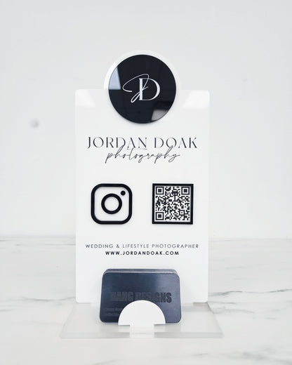 Logo Social Media Plaque & Business Card DUO | 6.5 x 12.5"