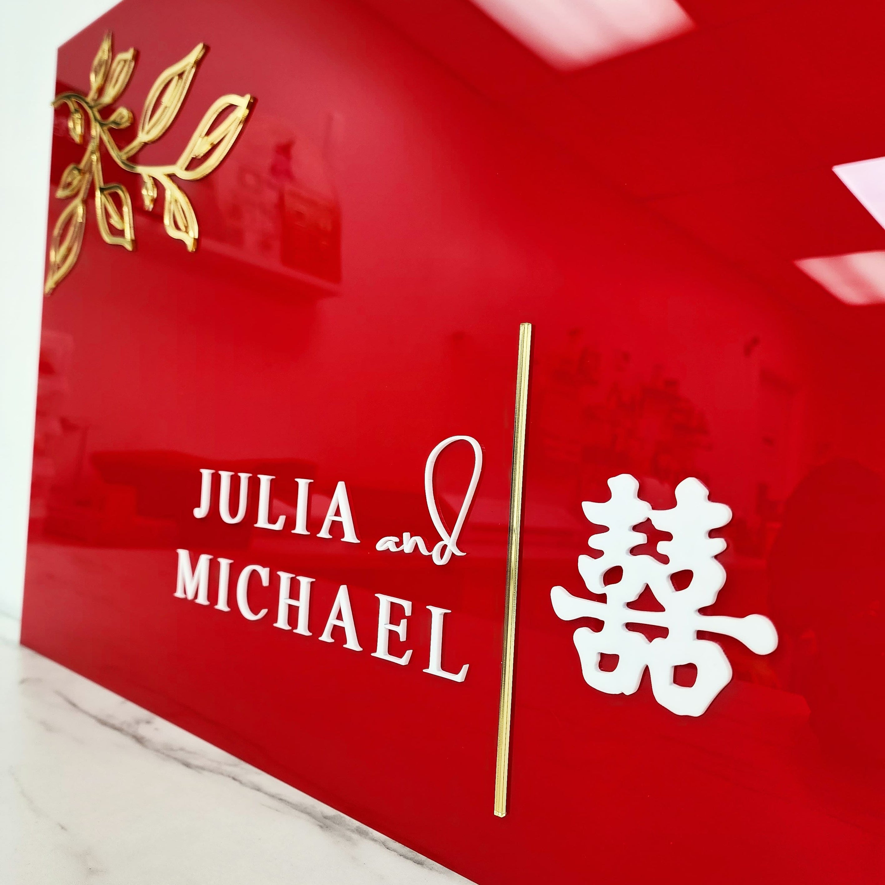 Custom Acrylic Welcome Sign | Layered Acrylic | Tea Ceremony 1