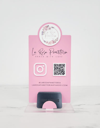 Logo Social Media Plaque & Business Card DUO | 6.5 x 12.5"