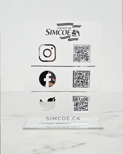 Custom Shaped Logo Social Media Plaque | 9 x 12"