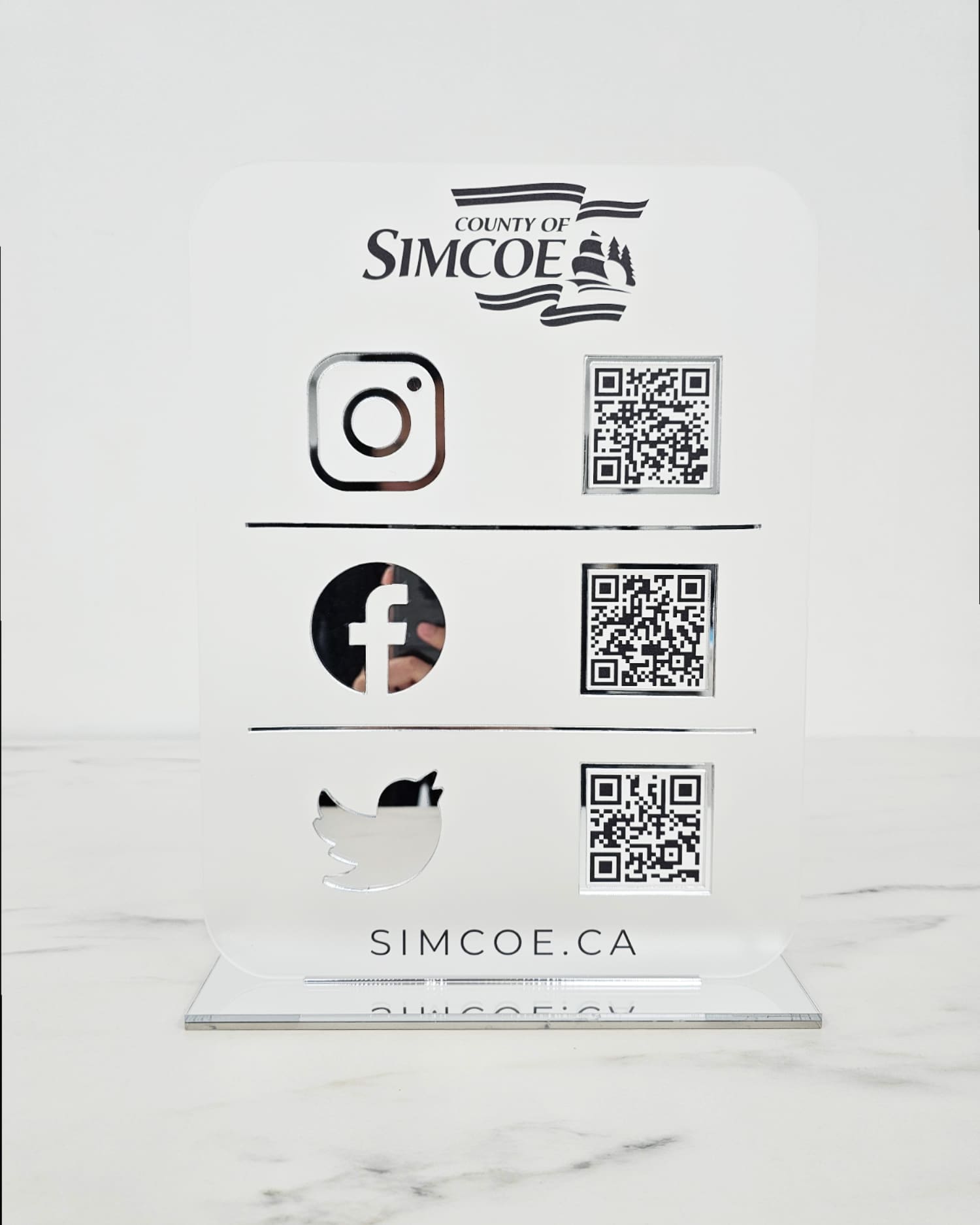 Custom Shaped Logo Social Media Plaque