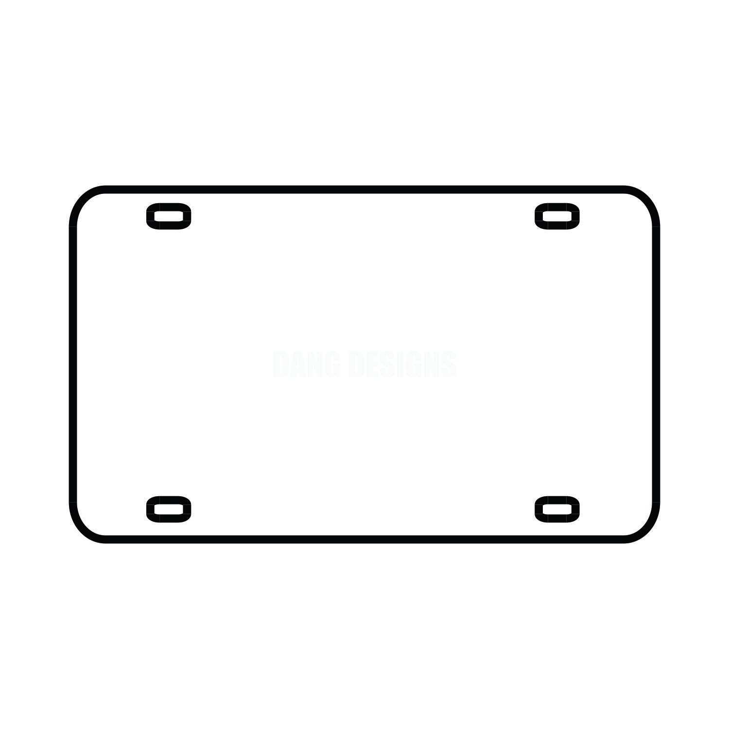 License Plate Acrylic Blank